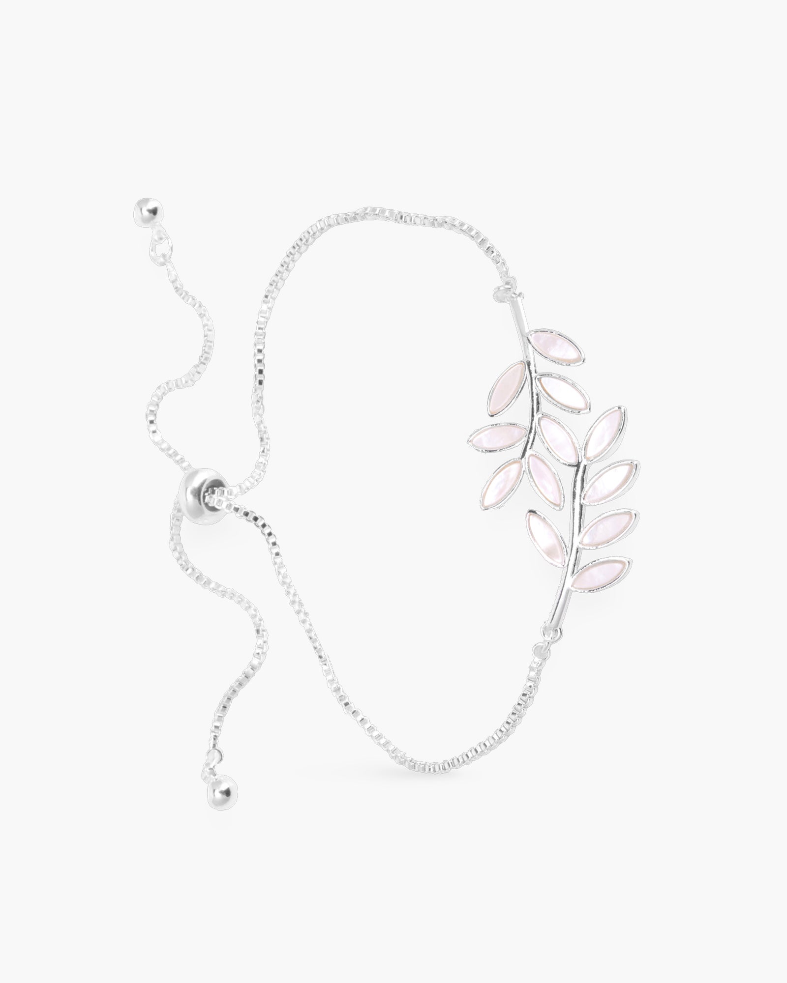 Mother of Pearl Vine Bracelet - Silver