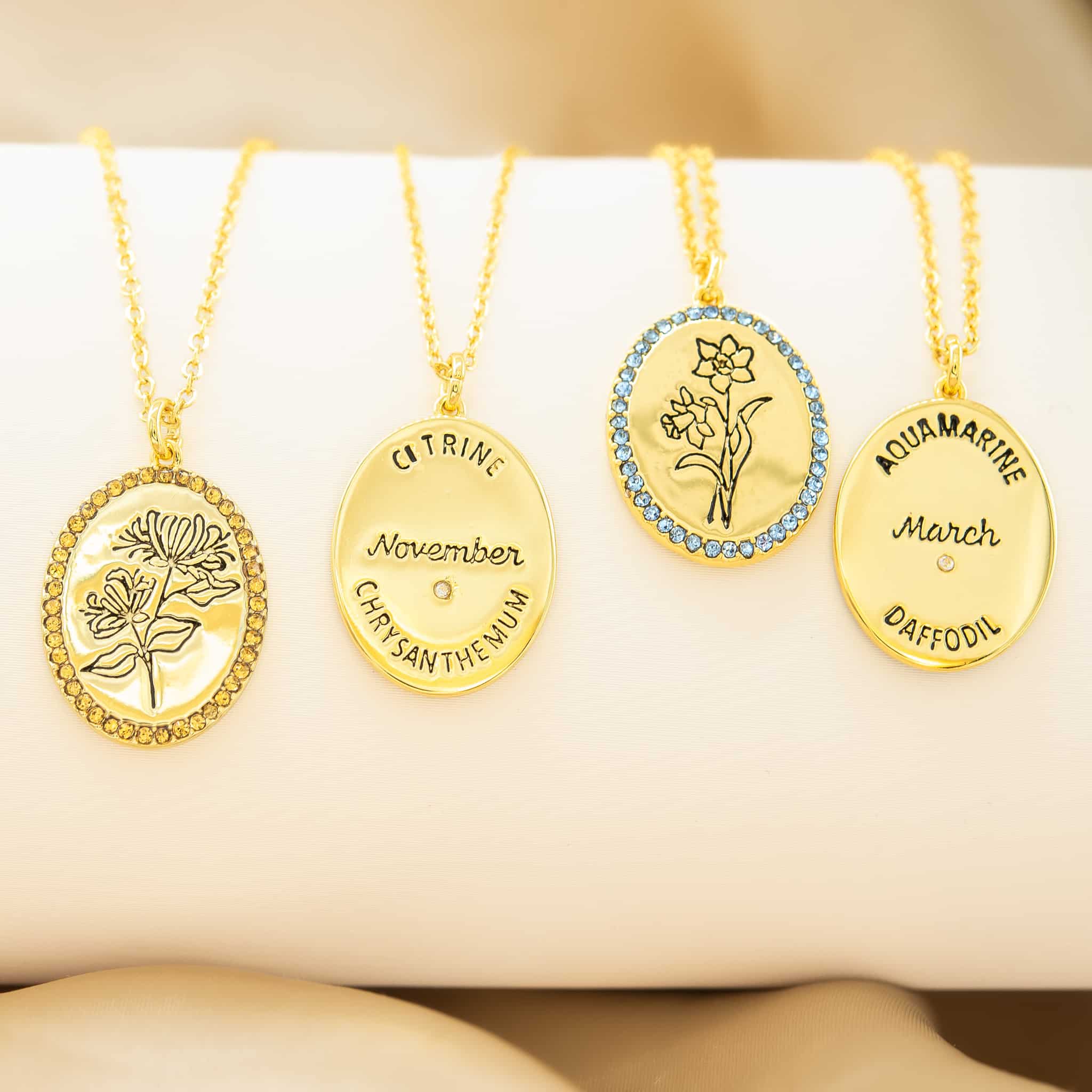 Birthstone Charm Necklace | Something Blu Collection