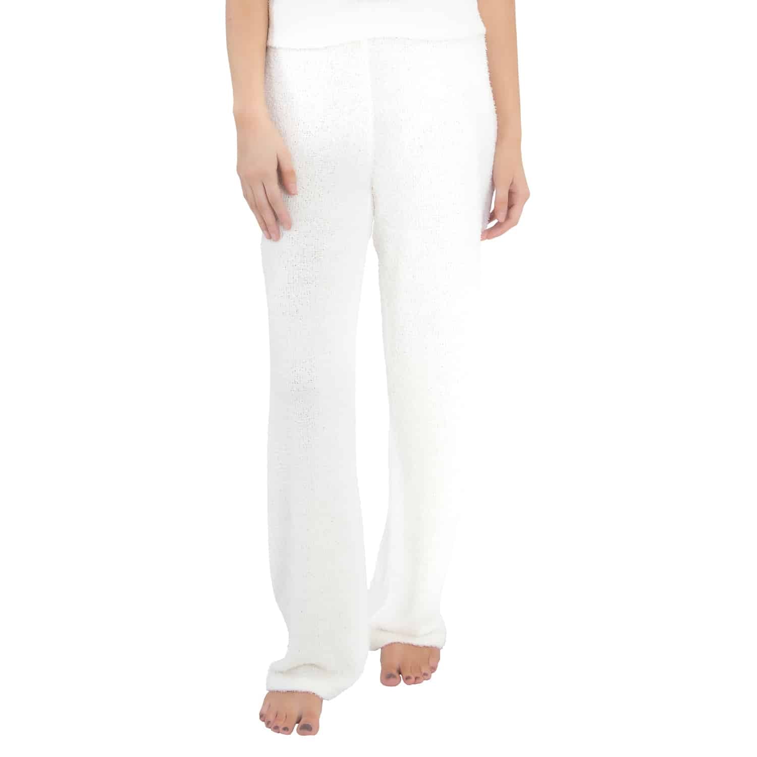 Cozy Knit Pajama Pants | Soft Fuzzy Fleece PJ Bottoms For Women