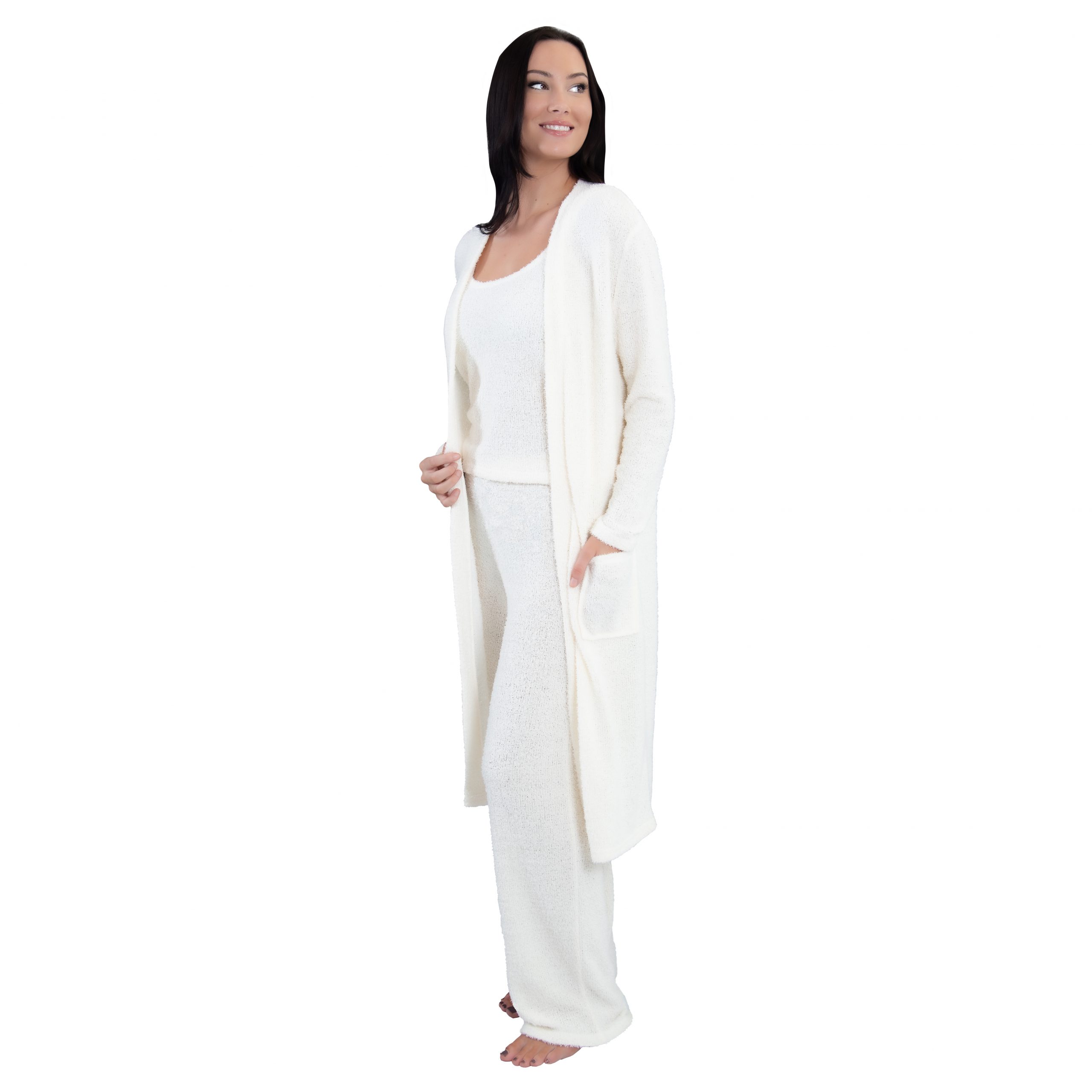 Cozy Knit Pajama Topper | Fuzzy Fleece Robe Cardigan For Women