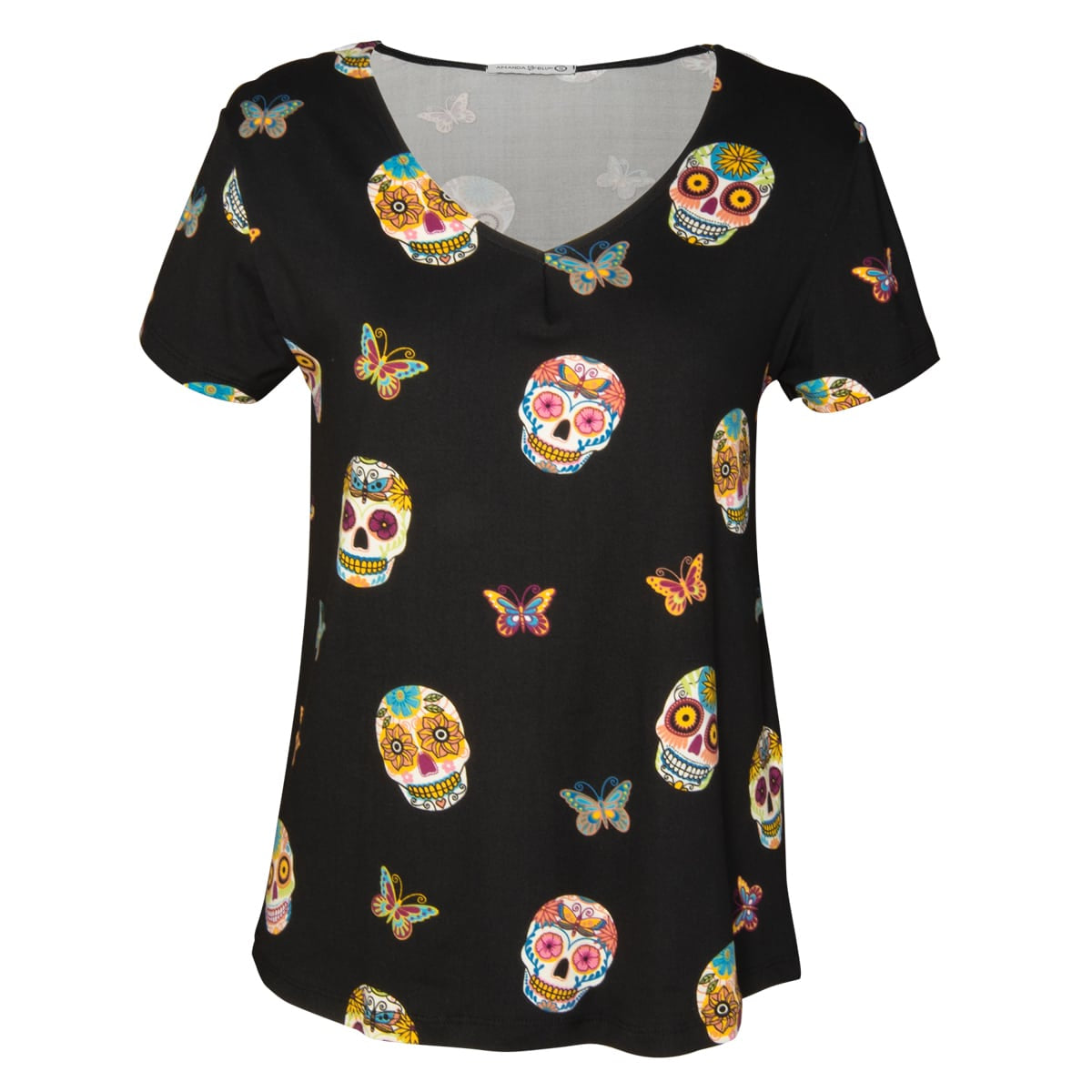 Sugar Skulls Pajama Top For Women