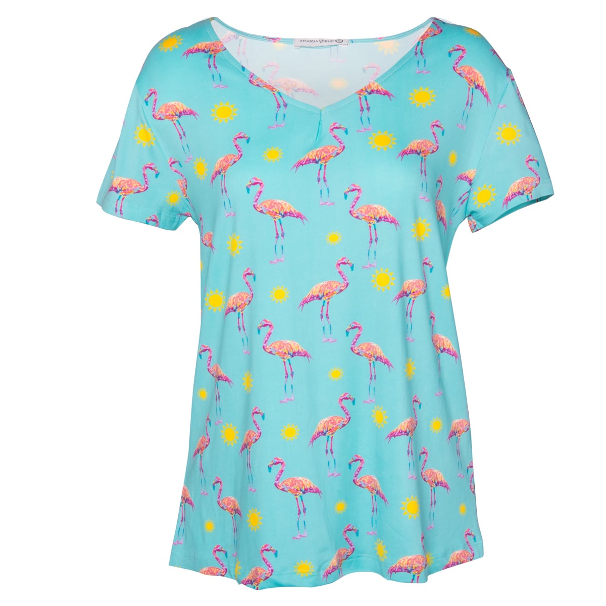 Miami Flamingo Pajama Top | Blue Coastal PJs For Women