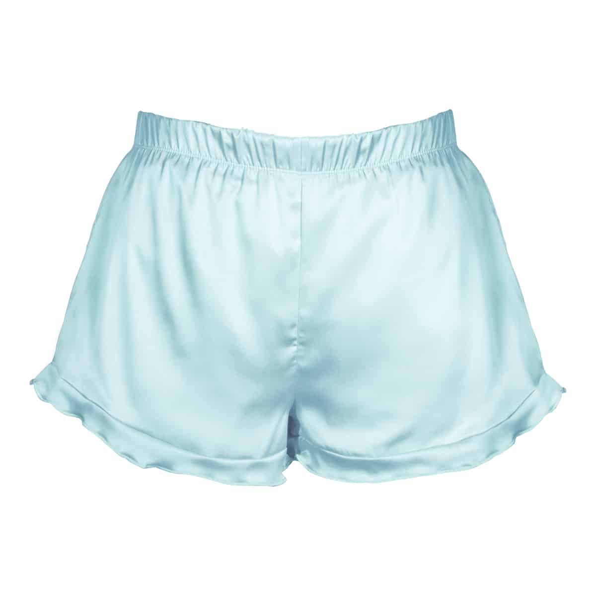 Silky Satin Ruffle Shorts | Women's Bridal Party Silk PJs