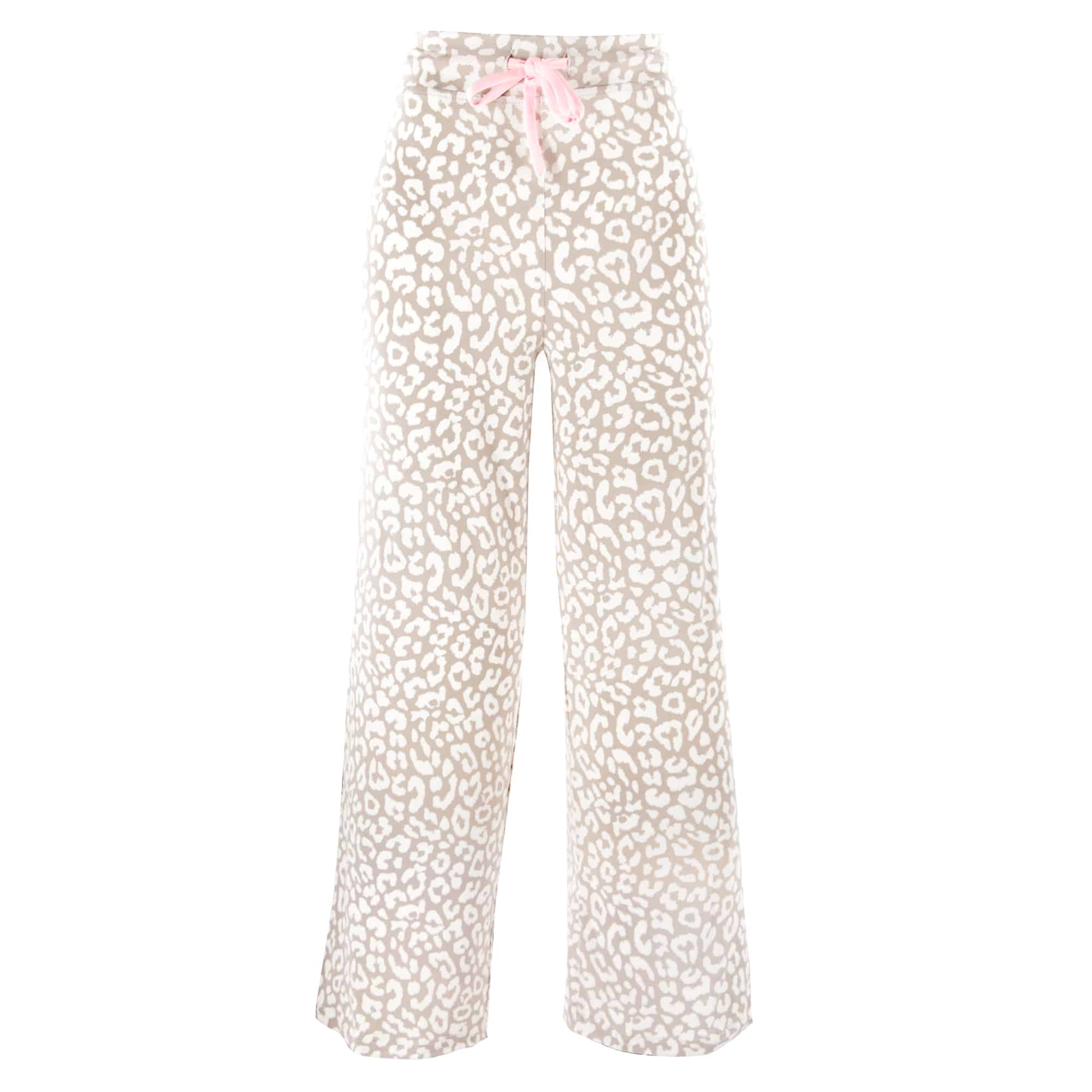 Taupe Leopard Pajama Pants | Beige Animal PJ Bottoms