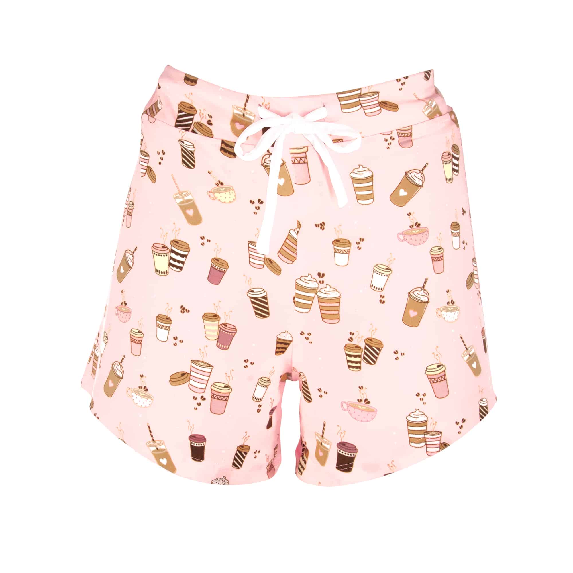 Love At First Sip Pajama Shorts | Pink Coffee PJ Bottoms