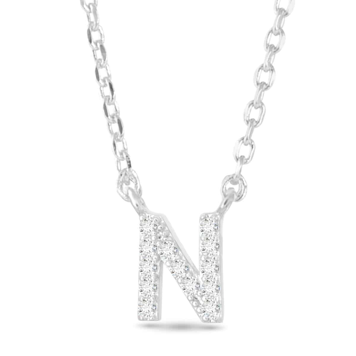 Sparkling CZ Initial Necklaces | 18 Letters