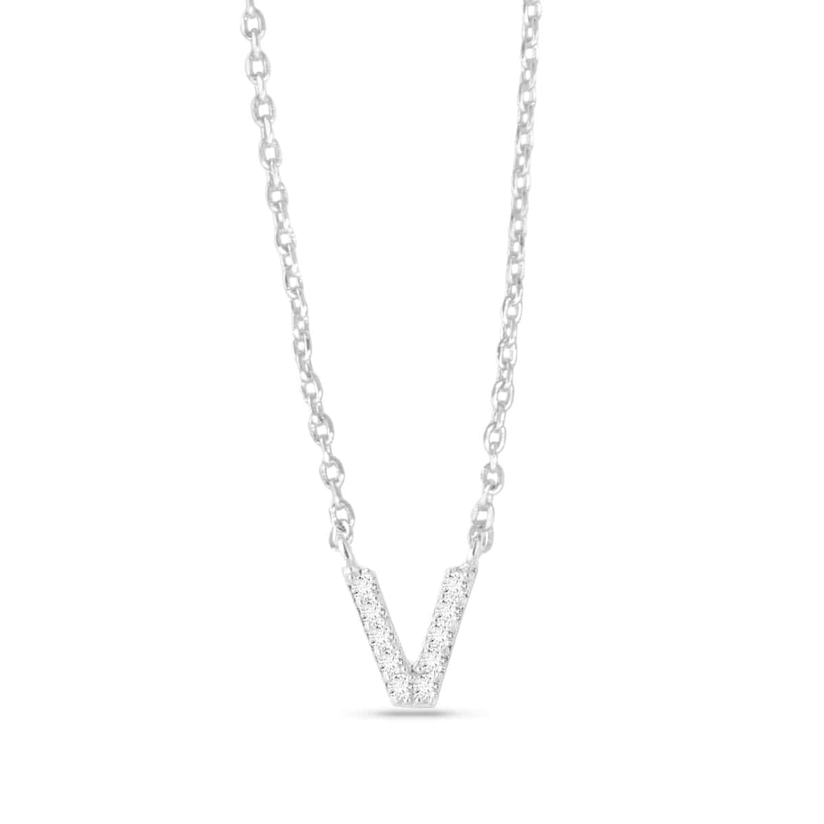 Sparkling CZ Initial Necklaces | 18 Letters