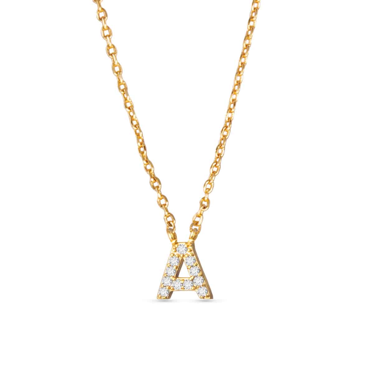 Sparkling CZ Initial Necklaces | 18 Letters