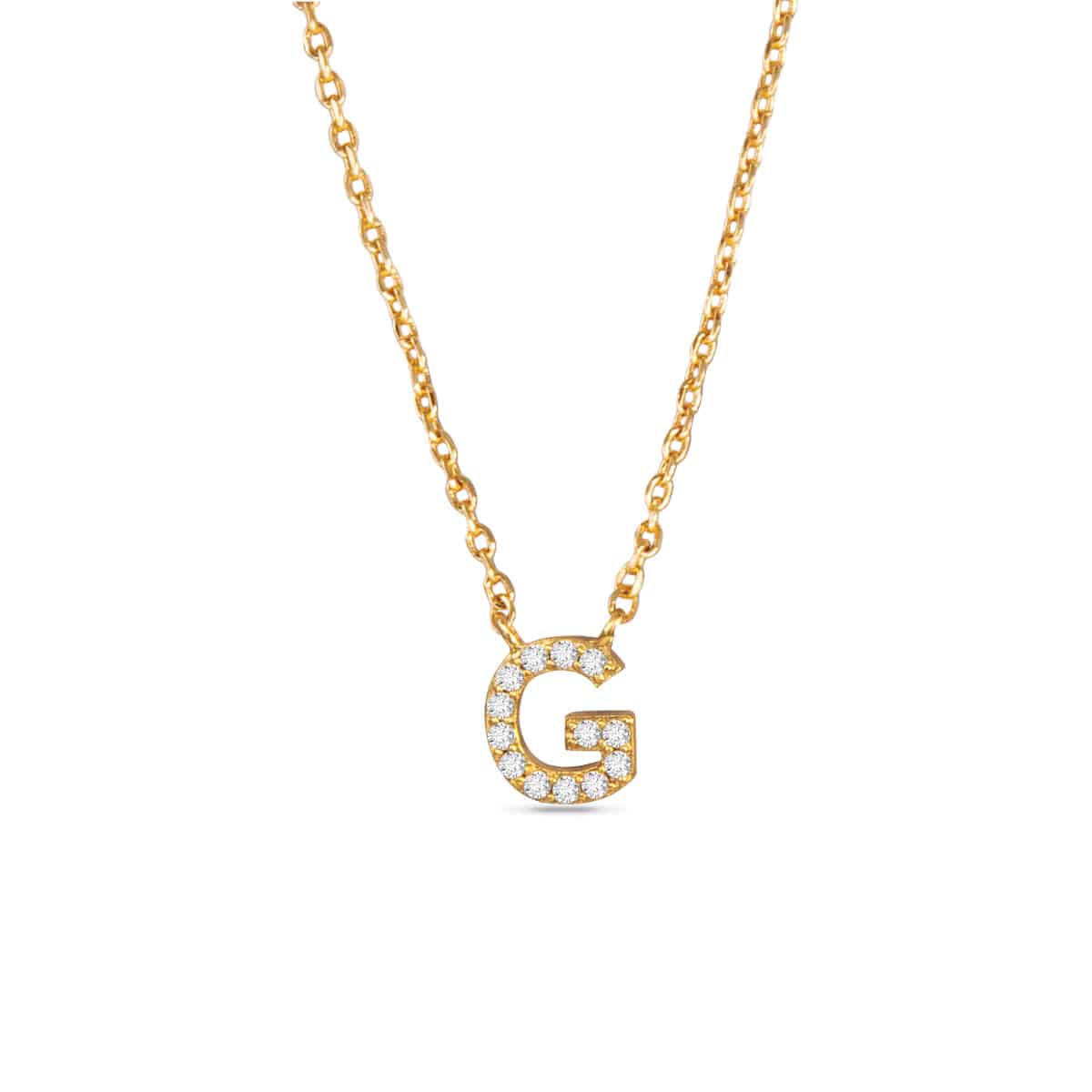 Sparkling CZ Initial Necklaces | 18 Letters