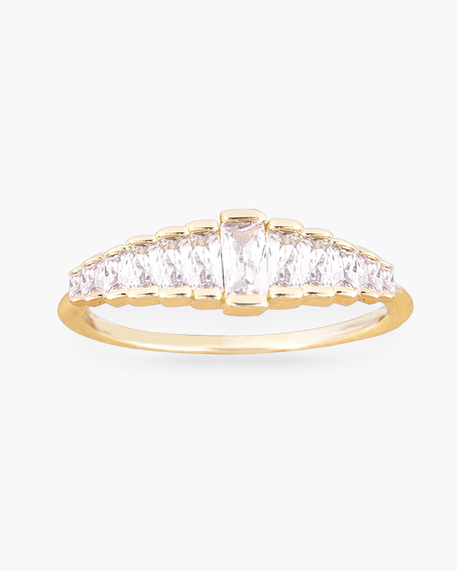 Graduated Baguette Ring - Gold