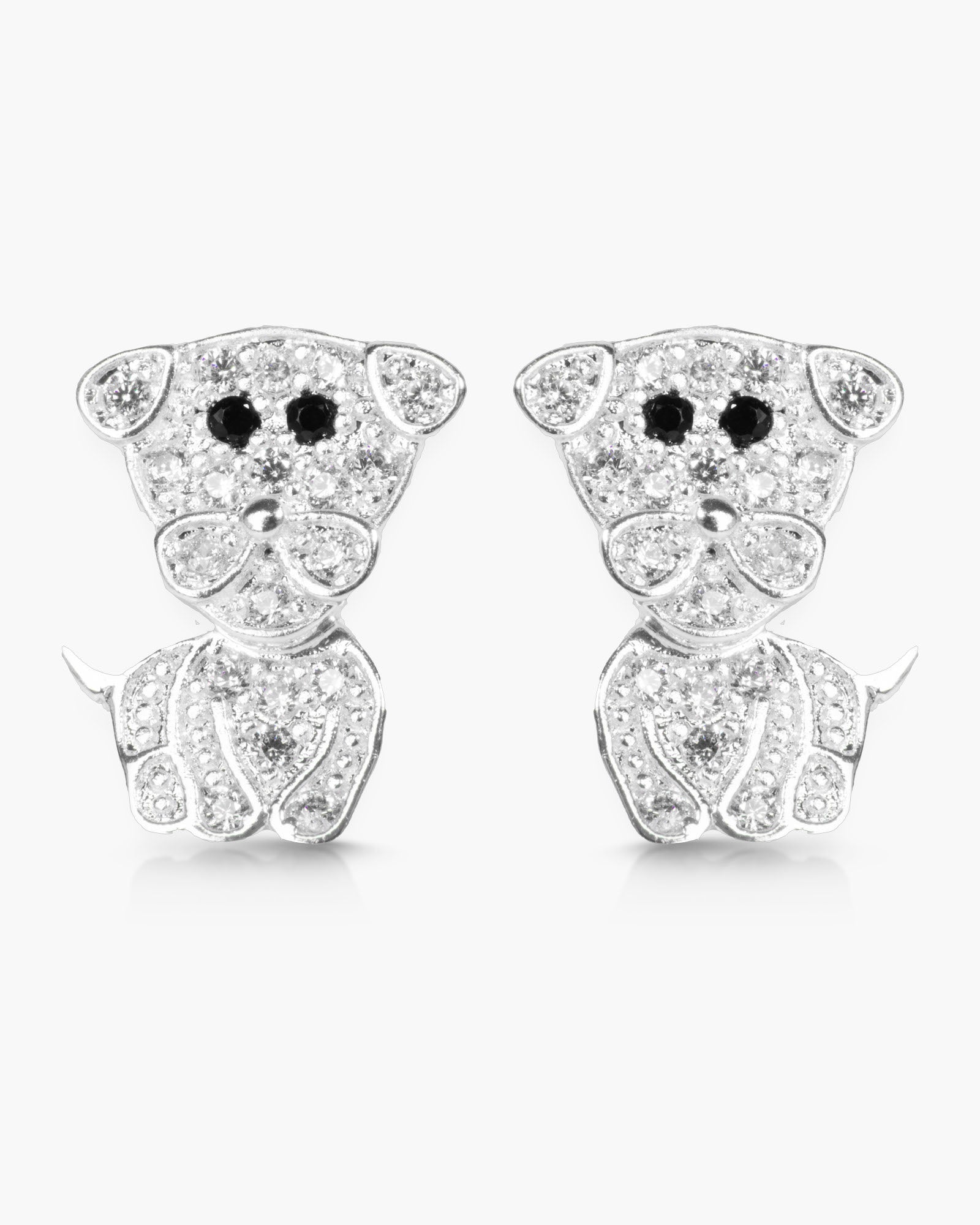 Swivel Dog Earrings - Silver