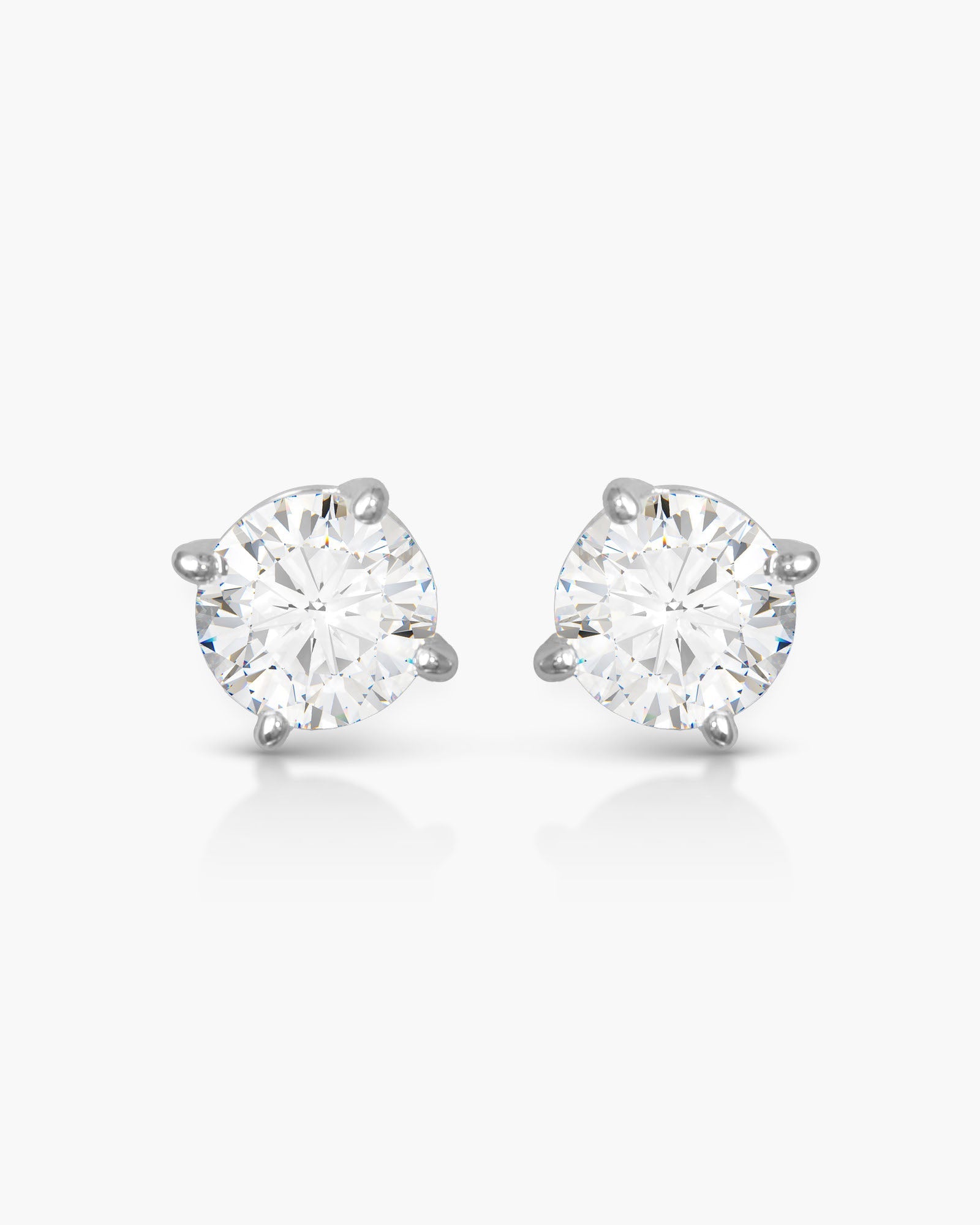 .75 Carat CZ Stud Earrings - Silver