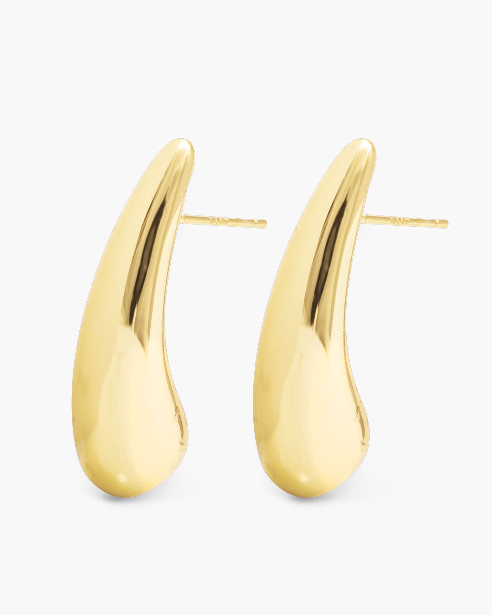 Michelle Polished Droplet Gold Earrings