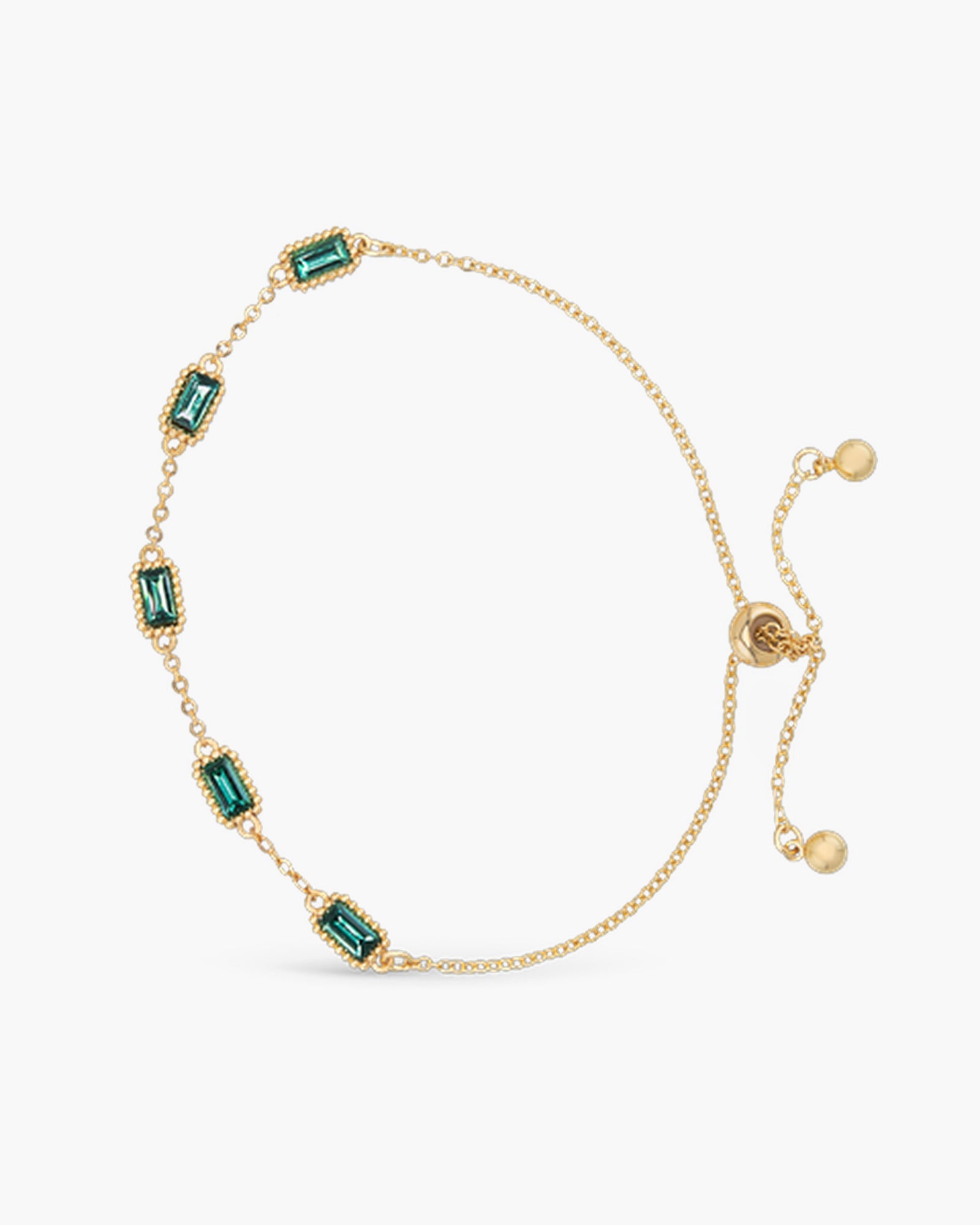 Gold CZ Station Bracelet