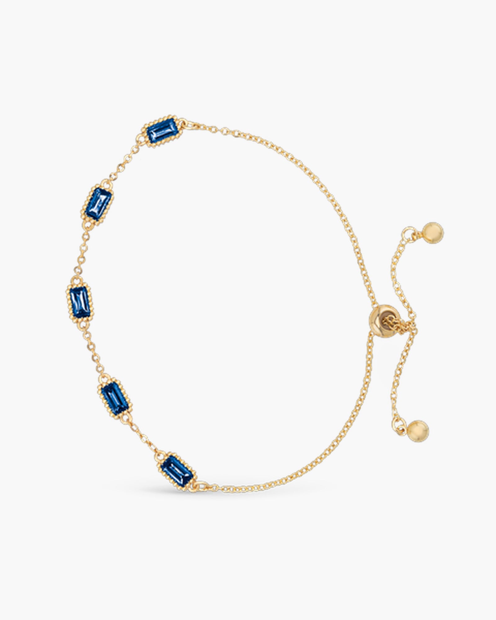 Gold CZ Station Bracelet