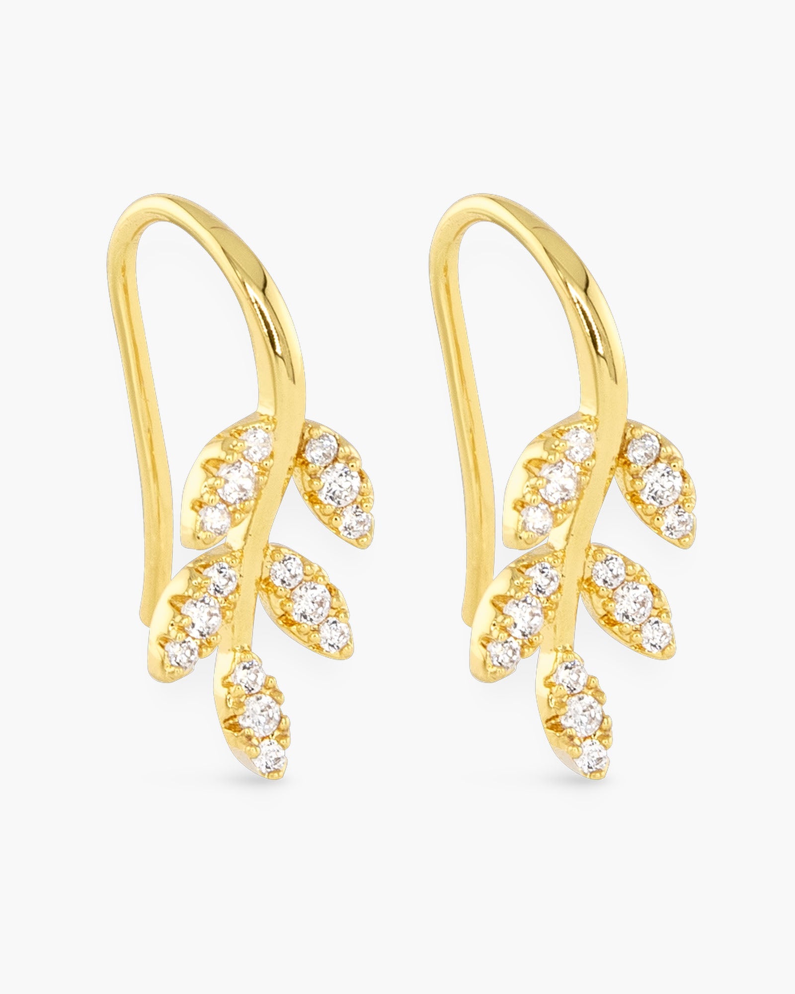 Leaf Drop Earring - Gold