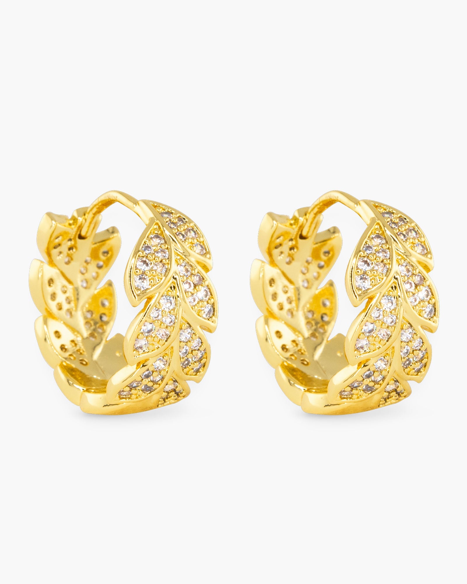 Leaves Hoop Earring - Gold