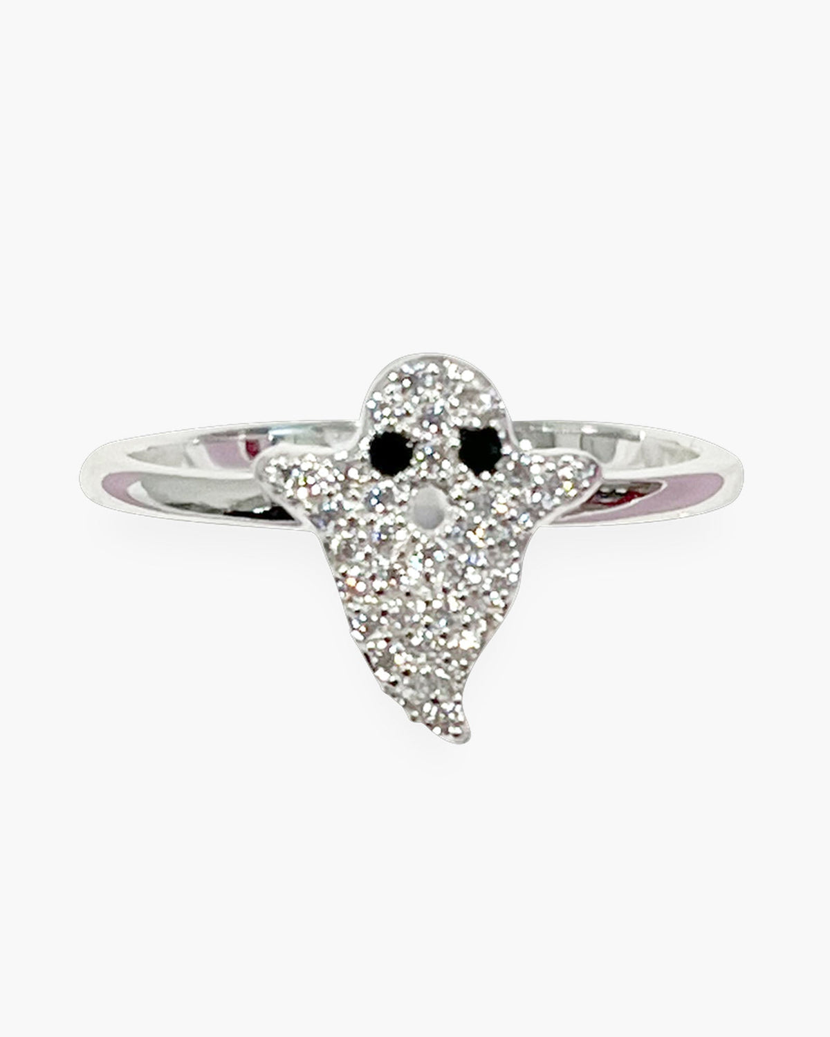 Silver CZ Ghost Ring