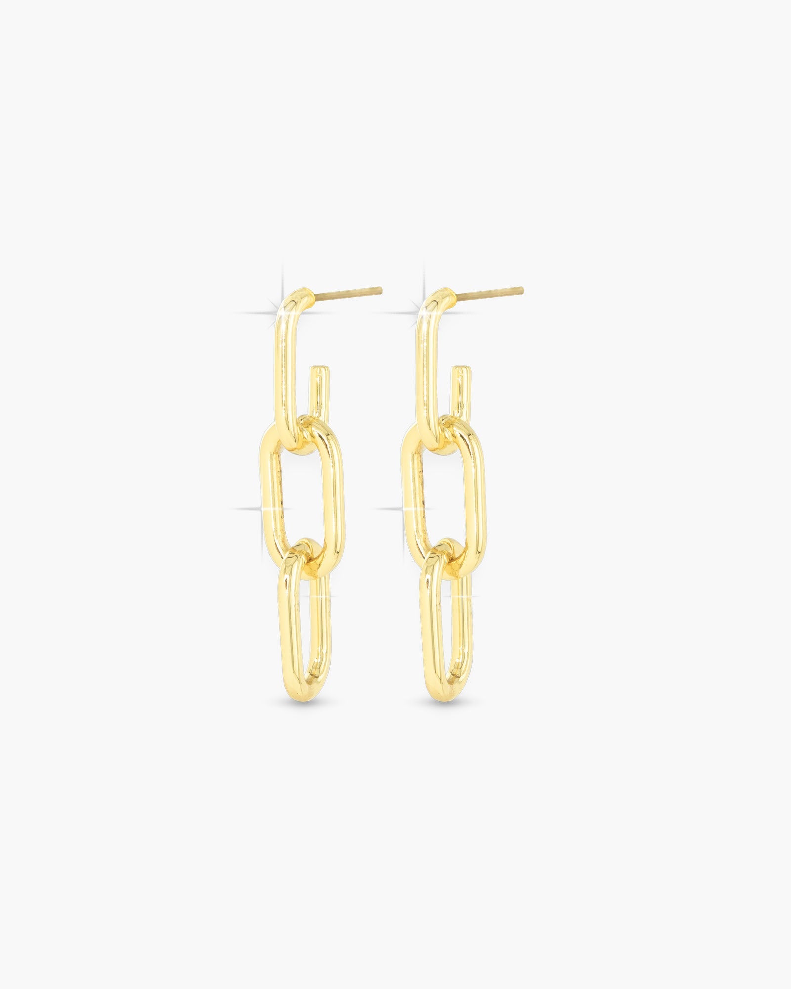 Gold Polished Lara Drop Earrings