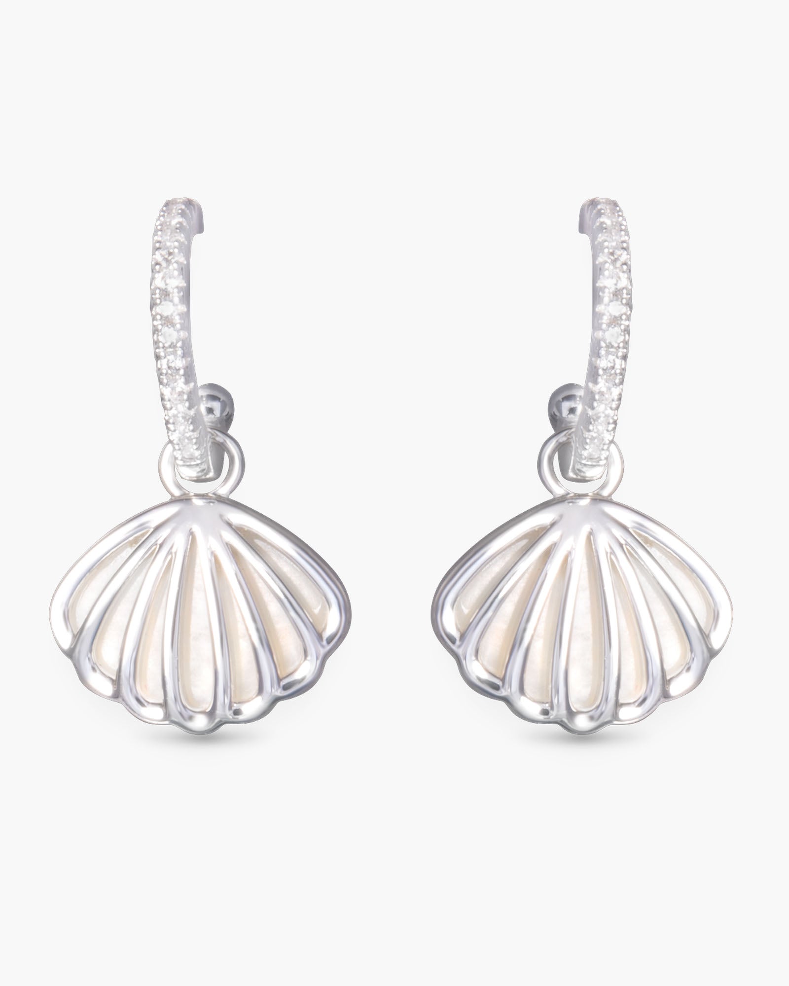 Mother of Pearl Seashell with Overlay - Silver