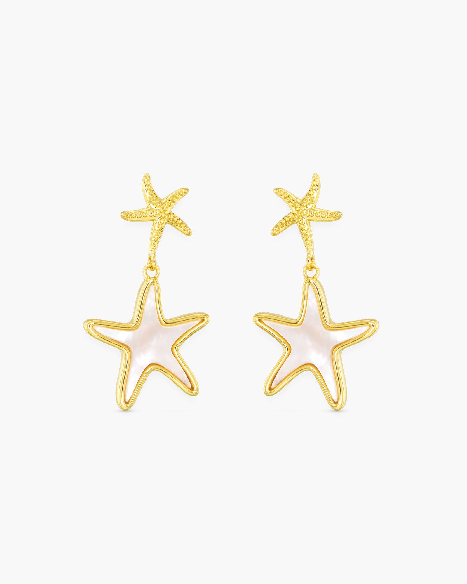 MOP Starfish Drop Earrings