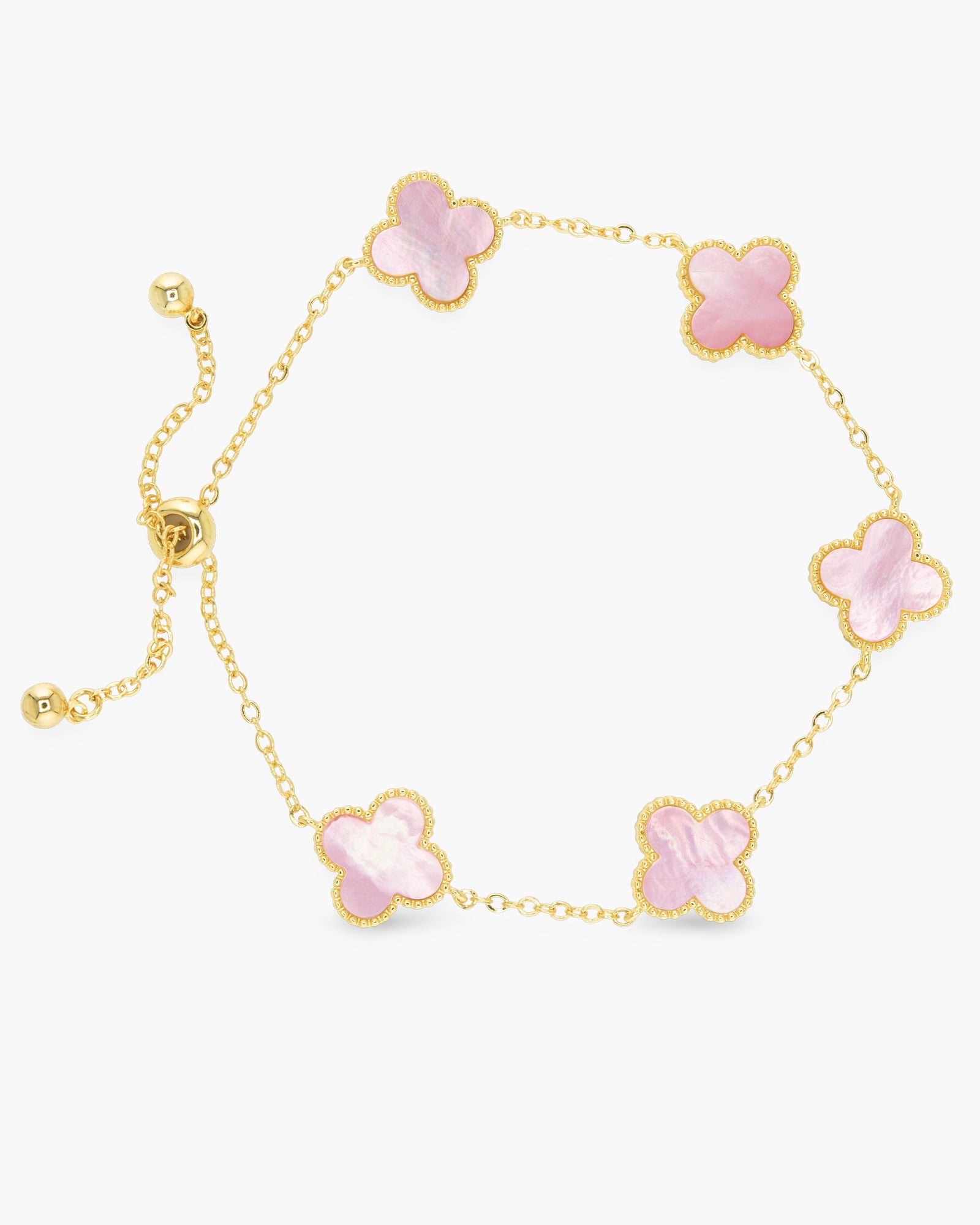 Gold MOP Clover Bracelet