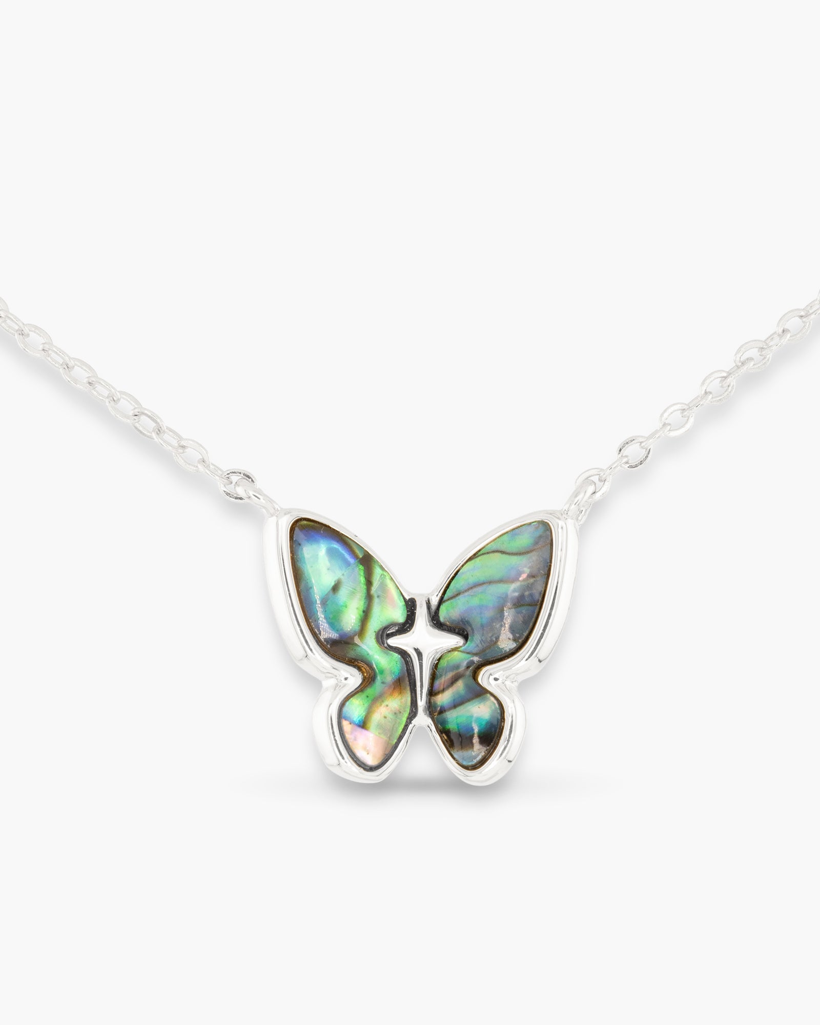 Abalone Butterfly Necklace