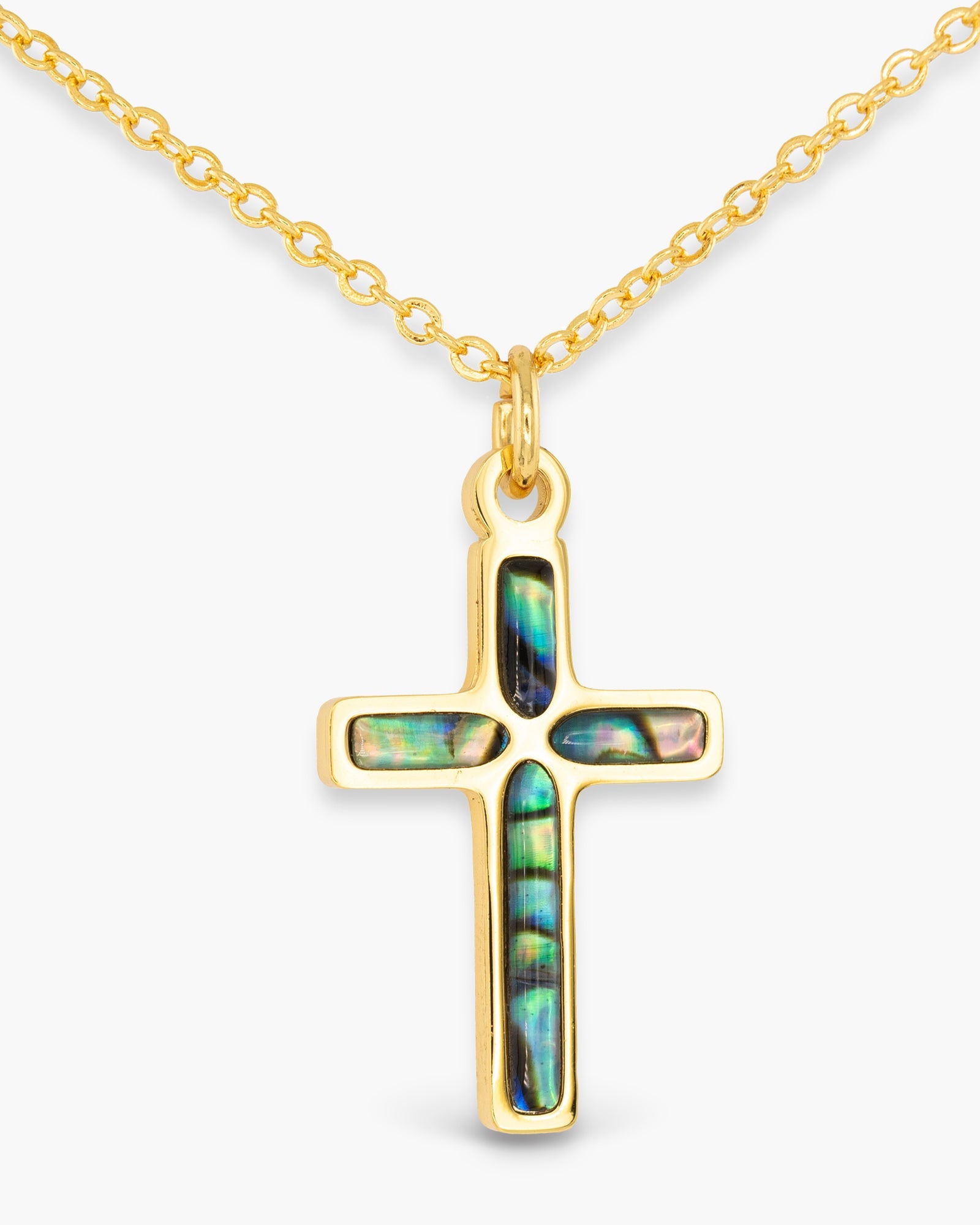 Abalone Cross Necklace