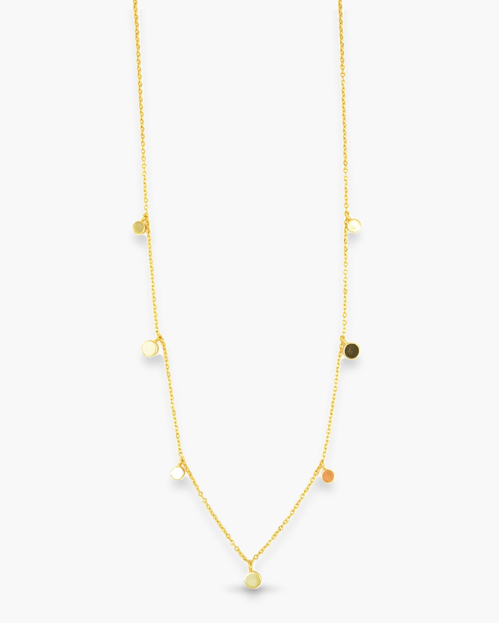 Gold Dot Station Necklace