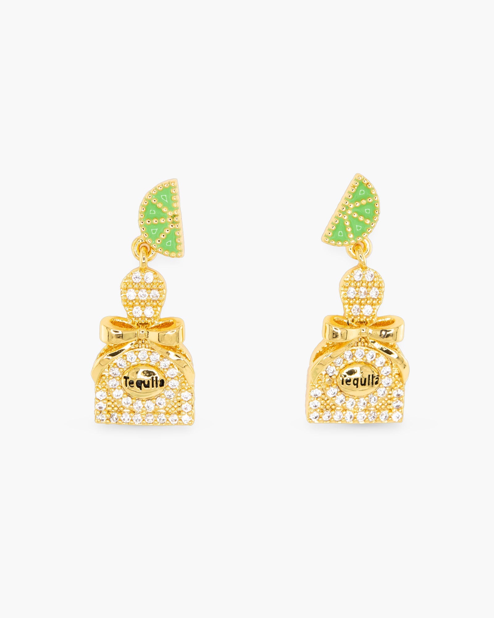 Gold CZ Tequila Earrings