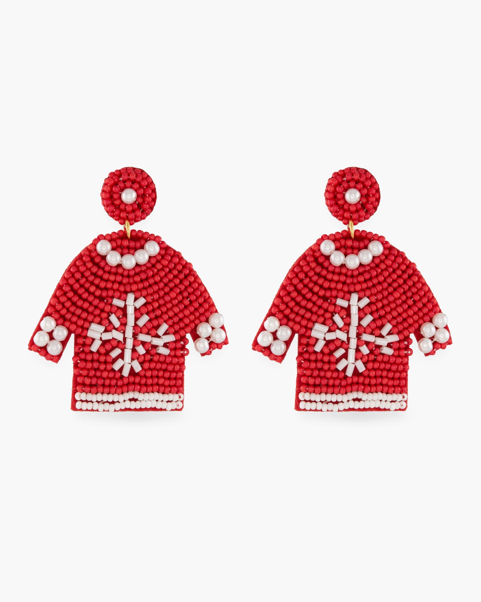 Beaded Christmas Earrings