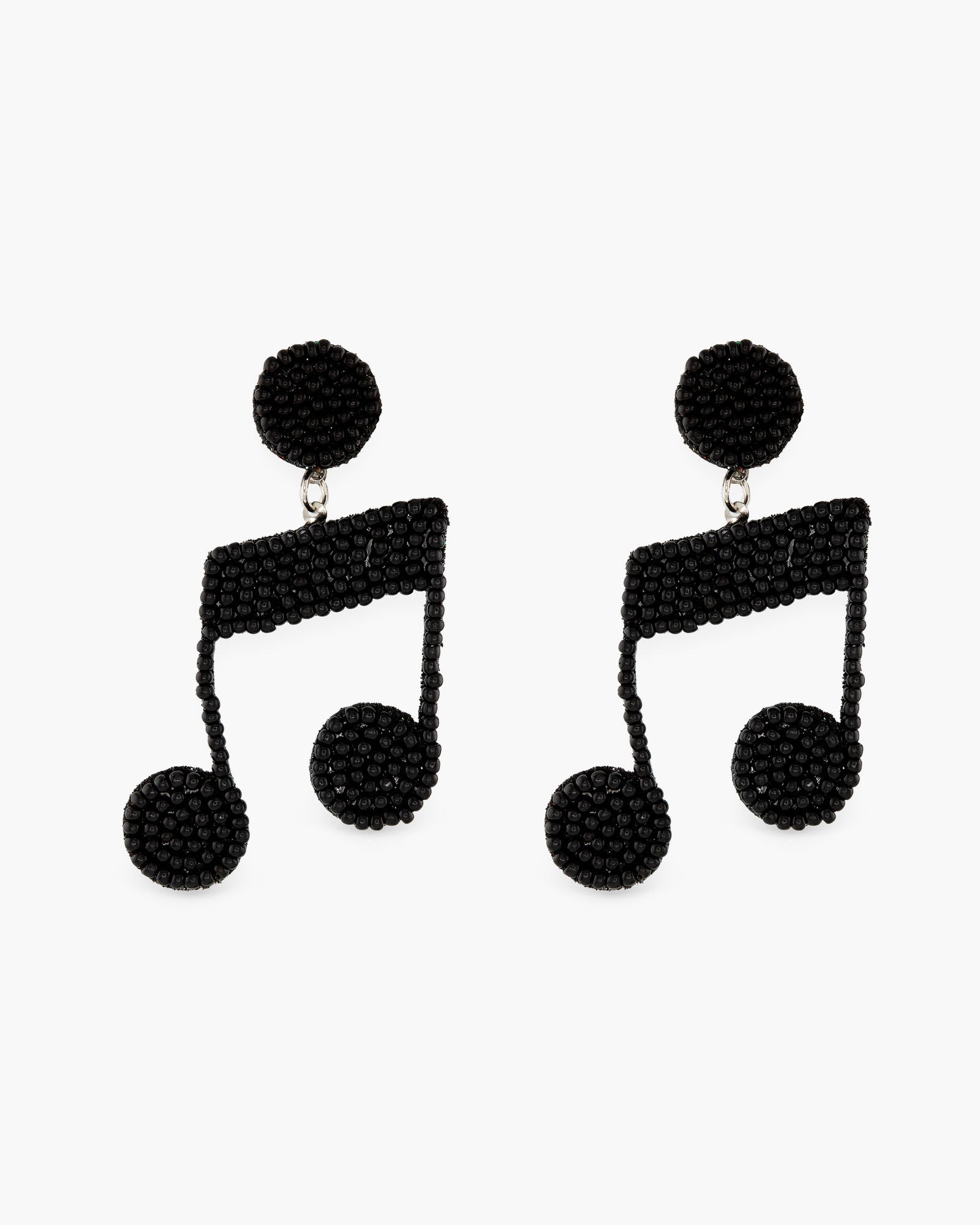 Beaded Music Note Earrings