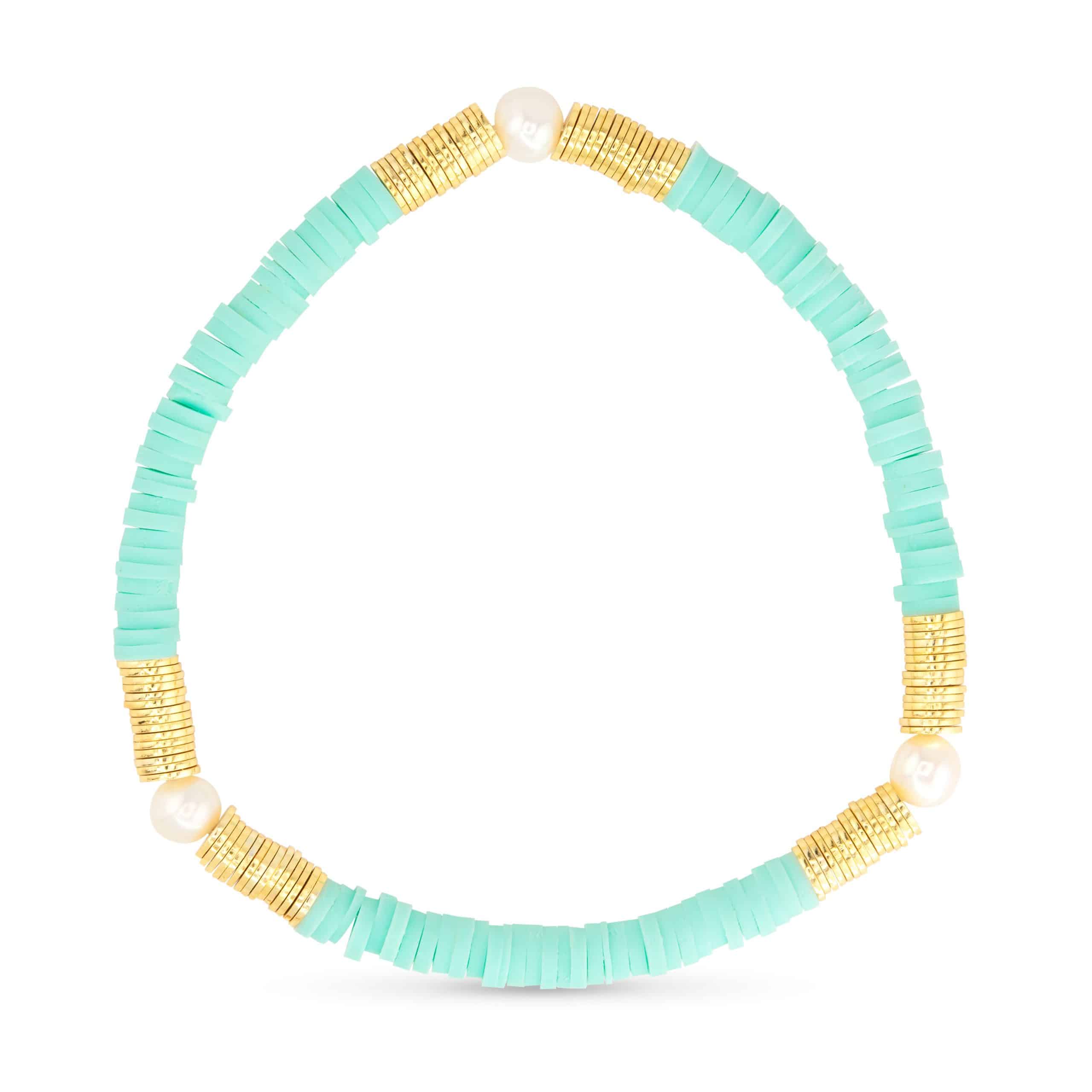 3 Pearl Gold Essentials Stretch Bracelet