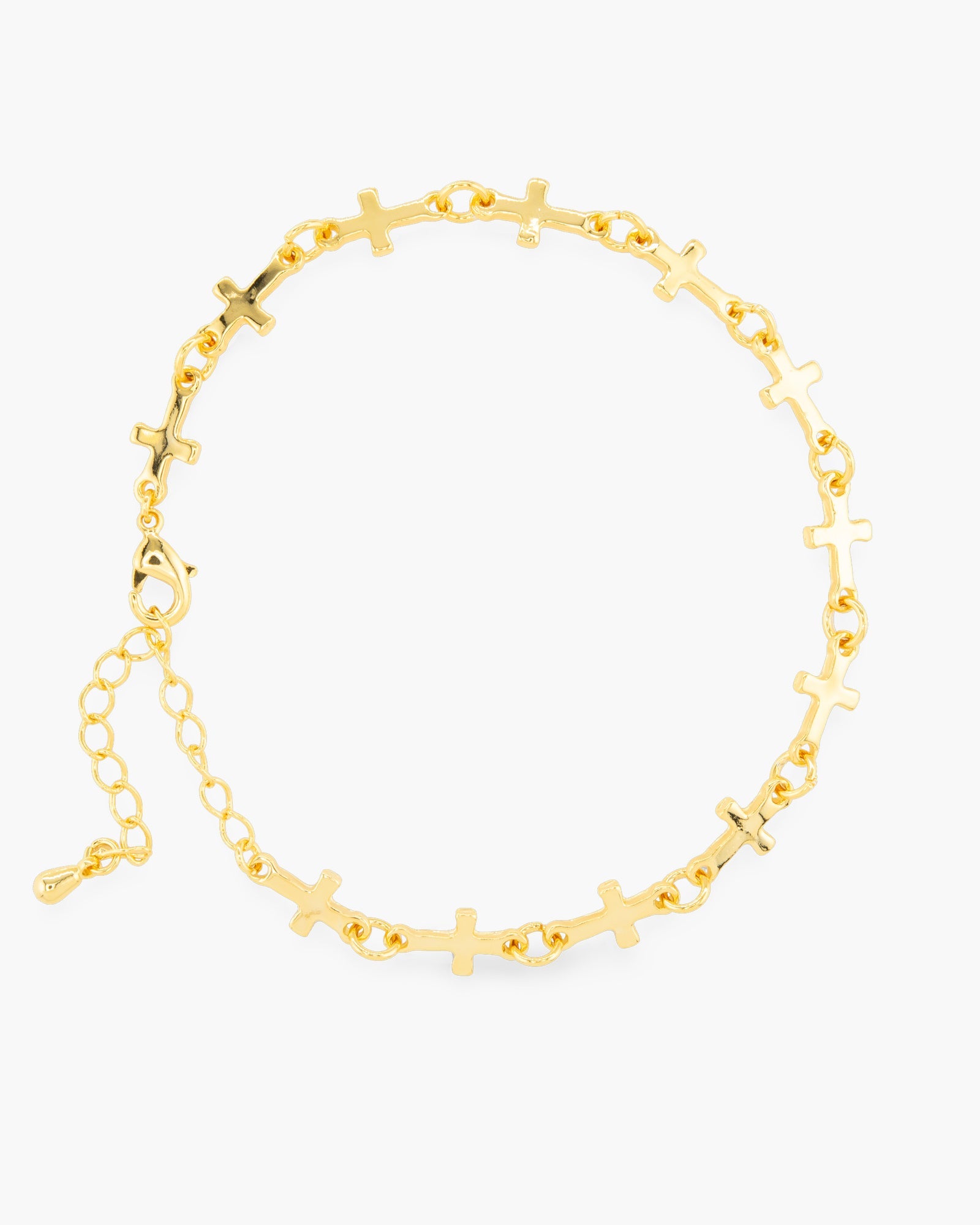 Gold Cross Chain Bracelet
