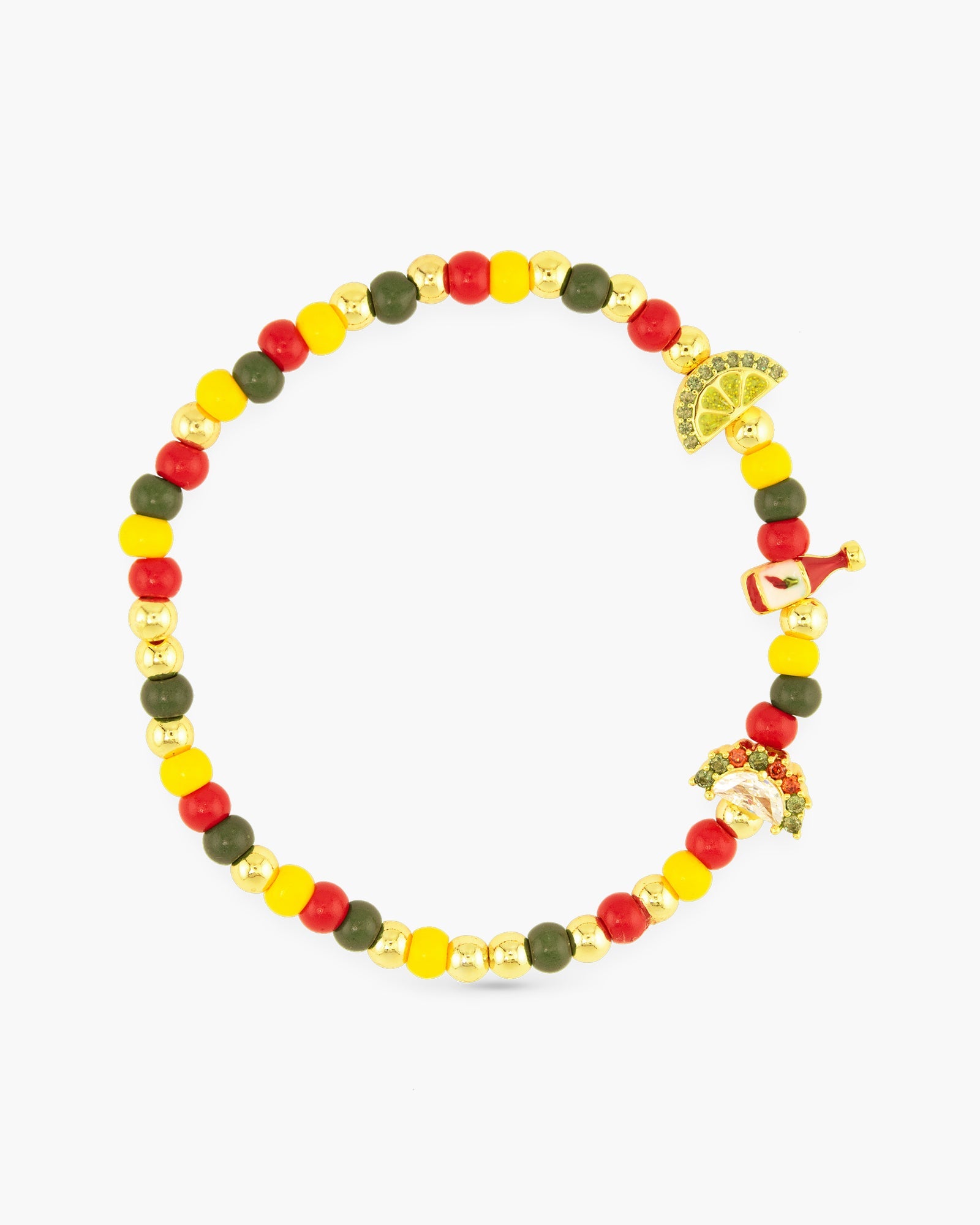 Gold CZ Taco Bracelet