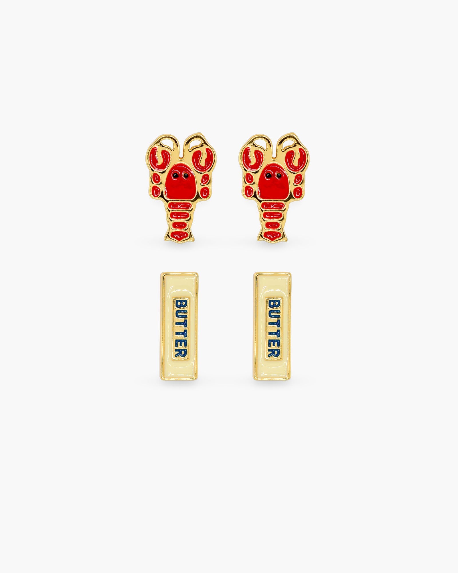 Lobster & Butter Duo Earrings