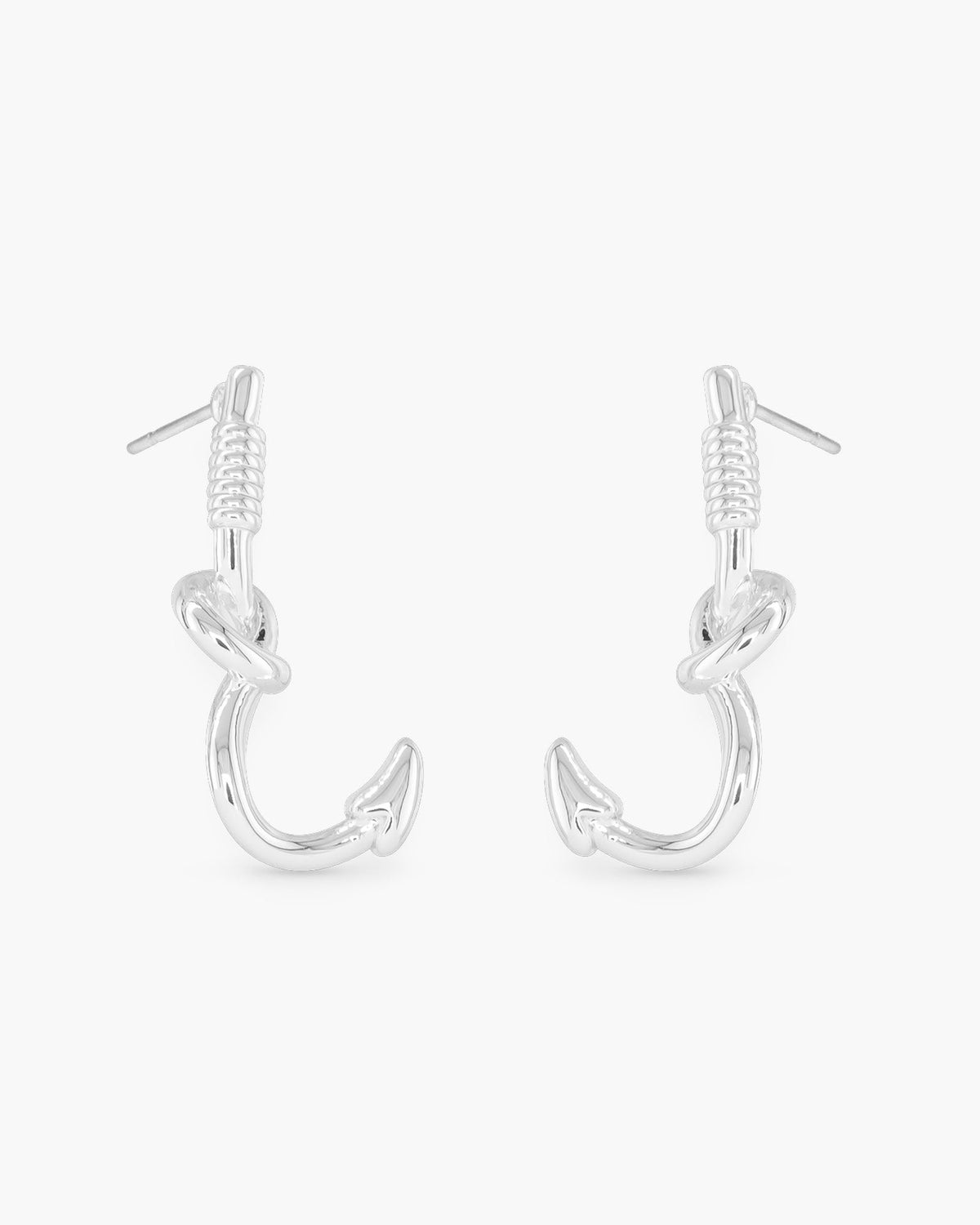 Silver Fishhooks Earrings