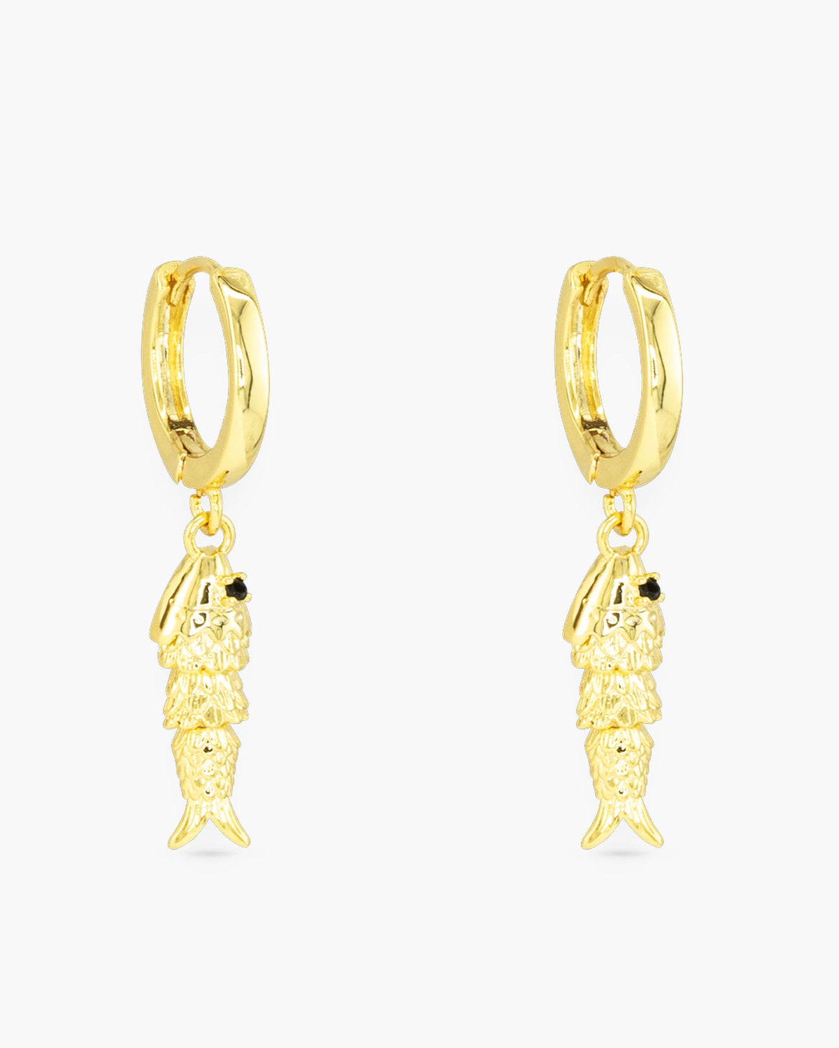 Gold Fish Dangle Earrings