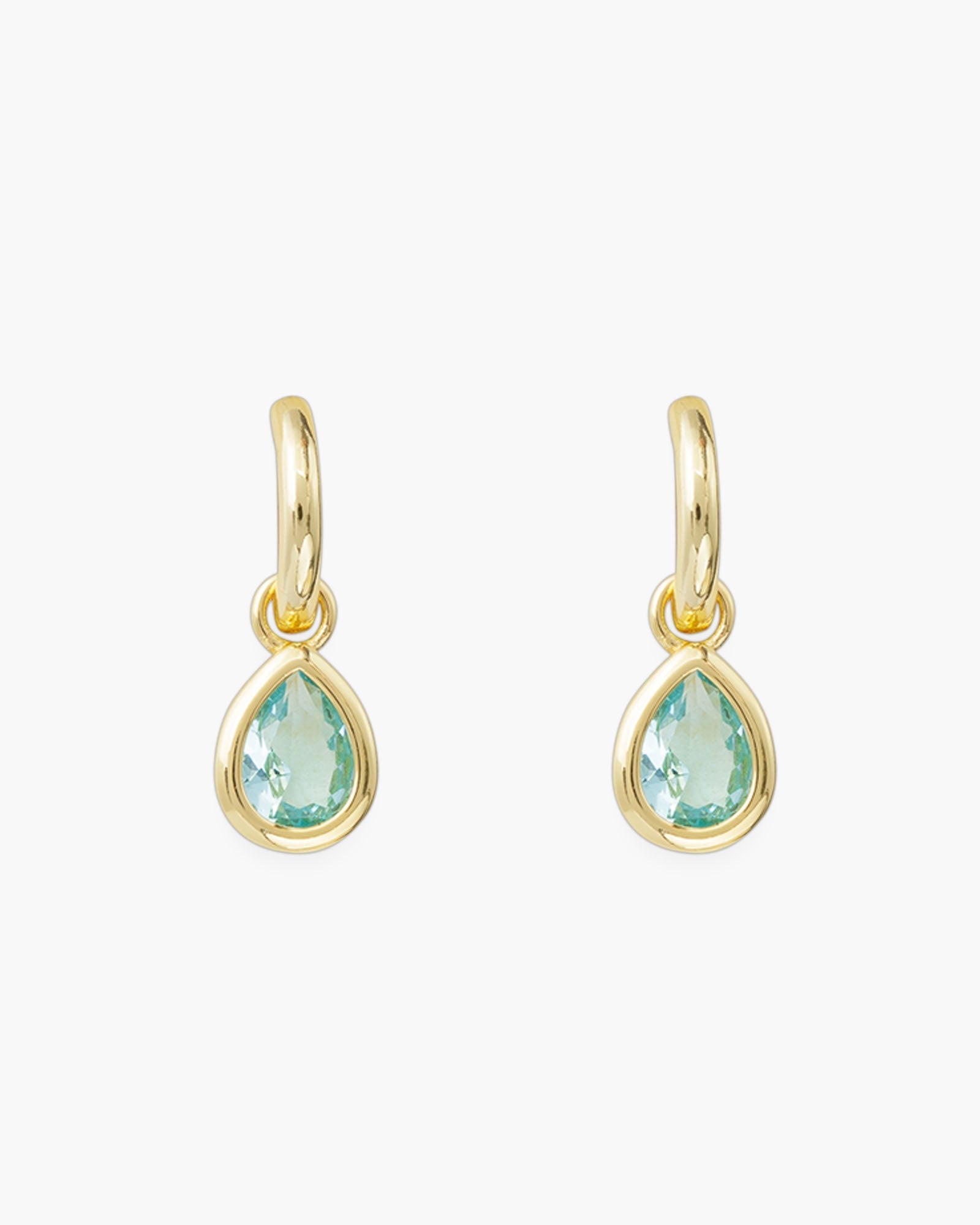 Gold Crystal Teardrop Earrings