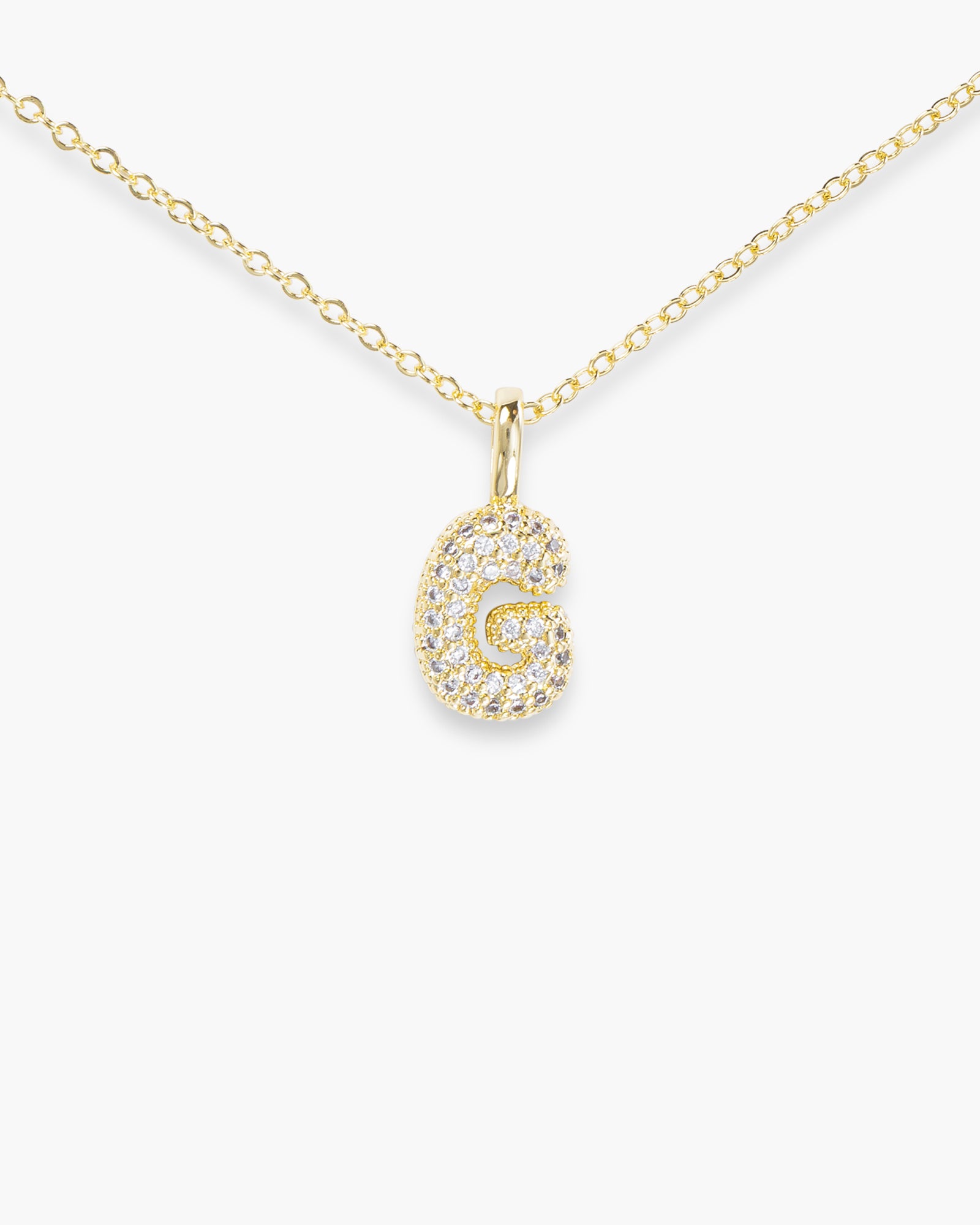 CZ Large Initial Necklace