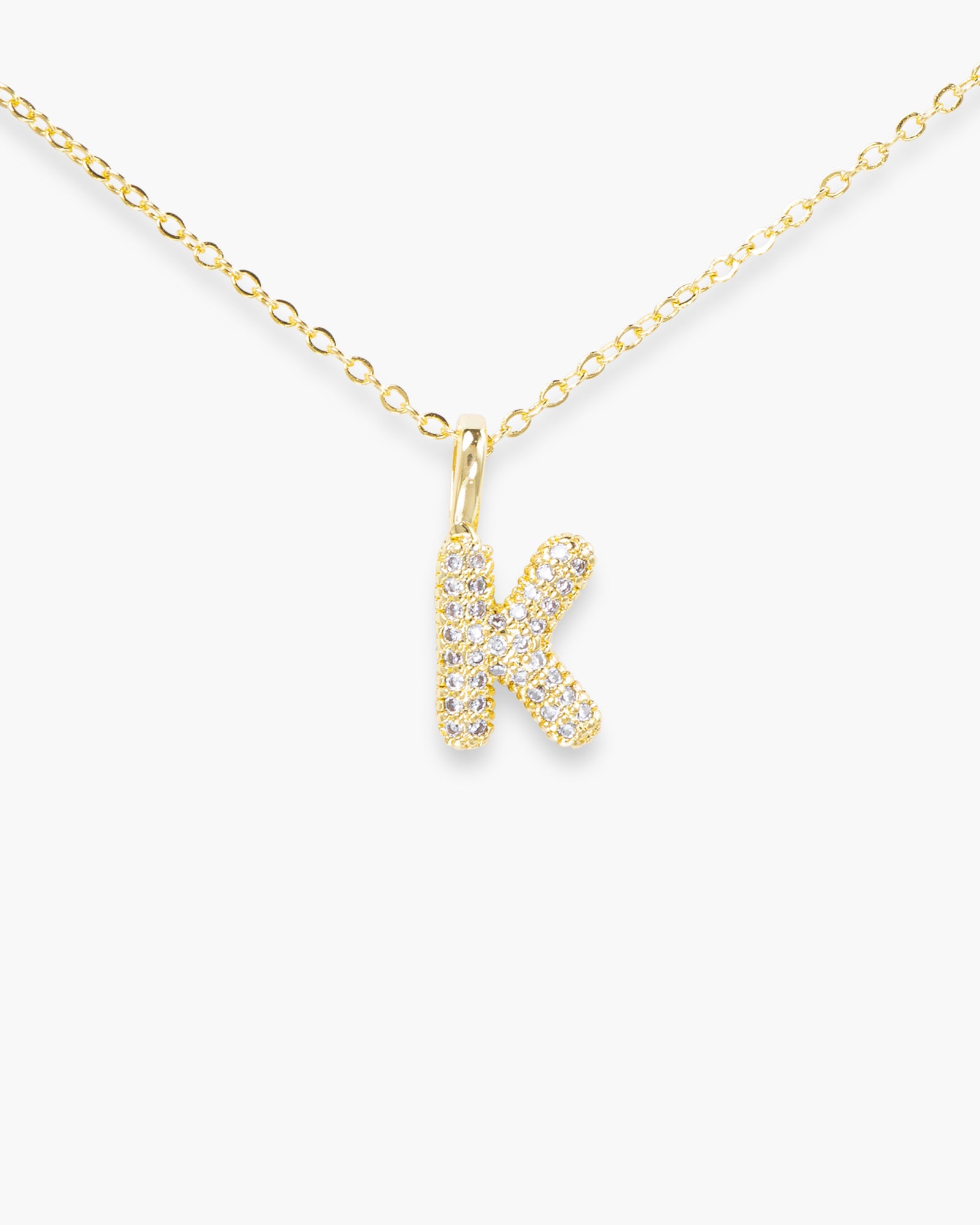 CZ Large Initial Necklace