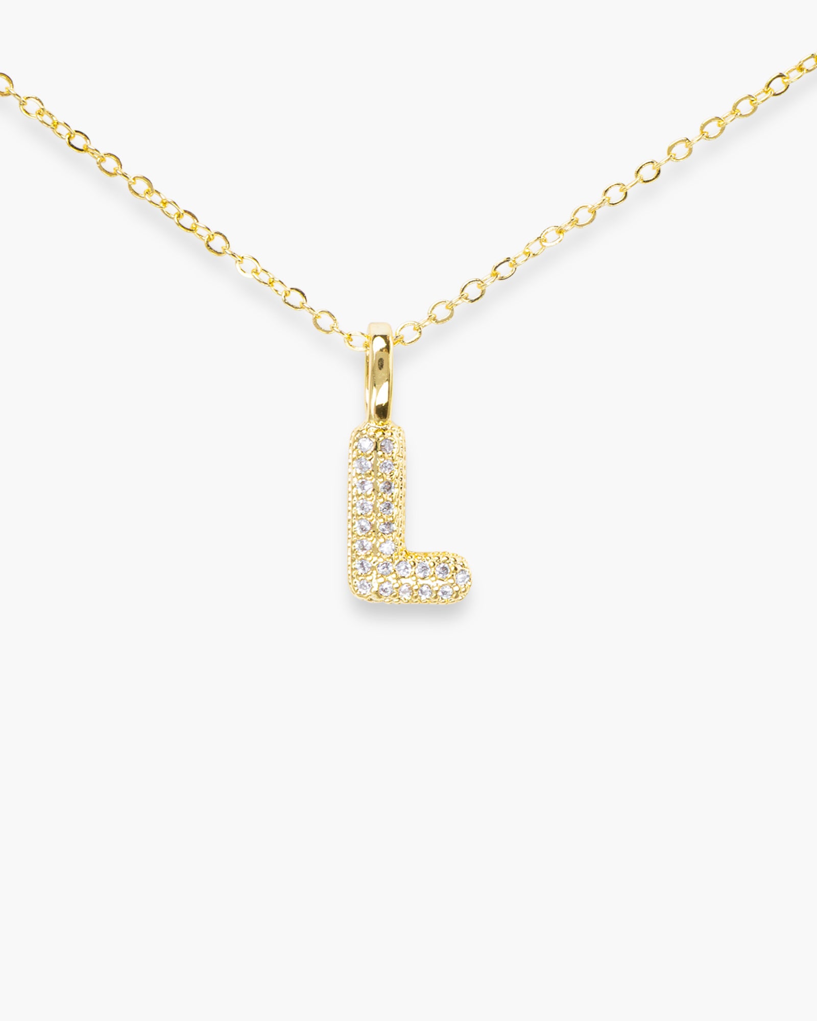CZ Large Initial Necklace