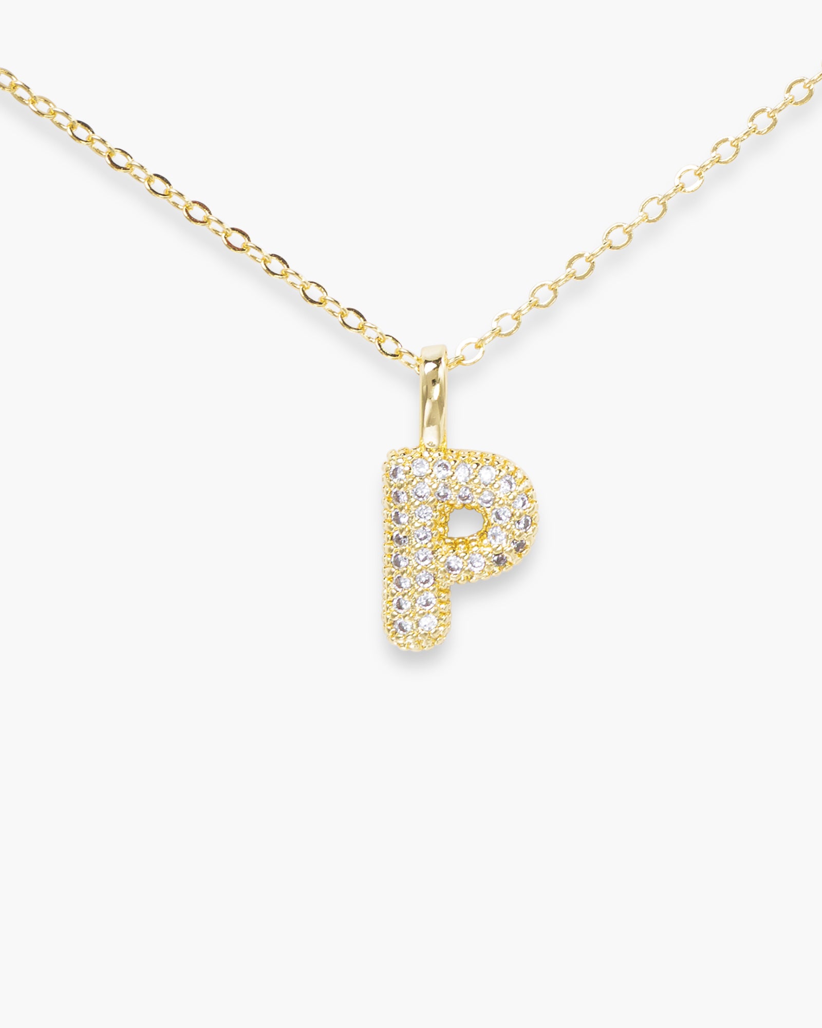 CZ Large Initial Necklace