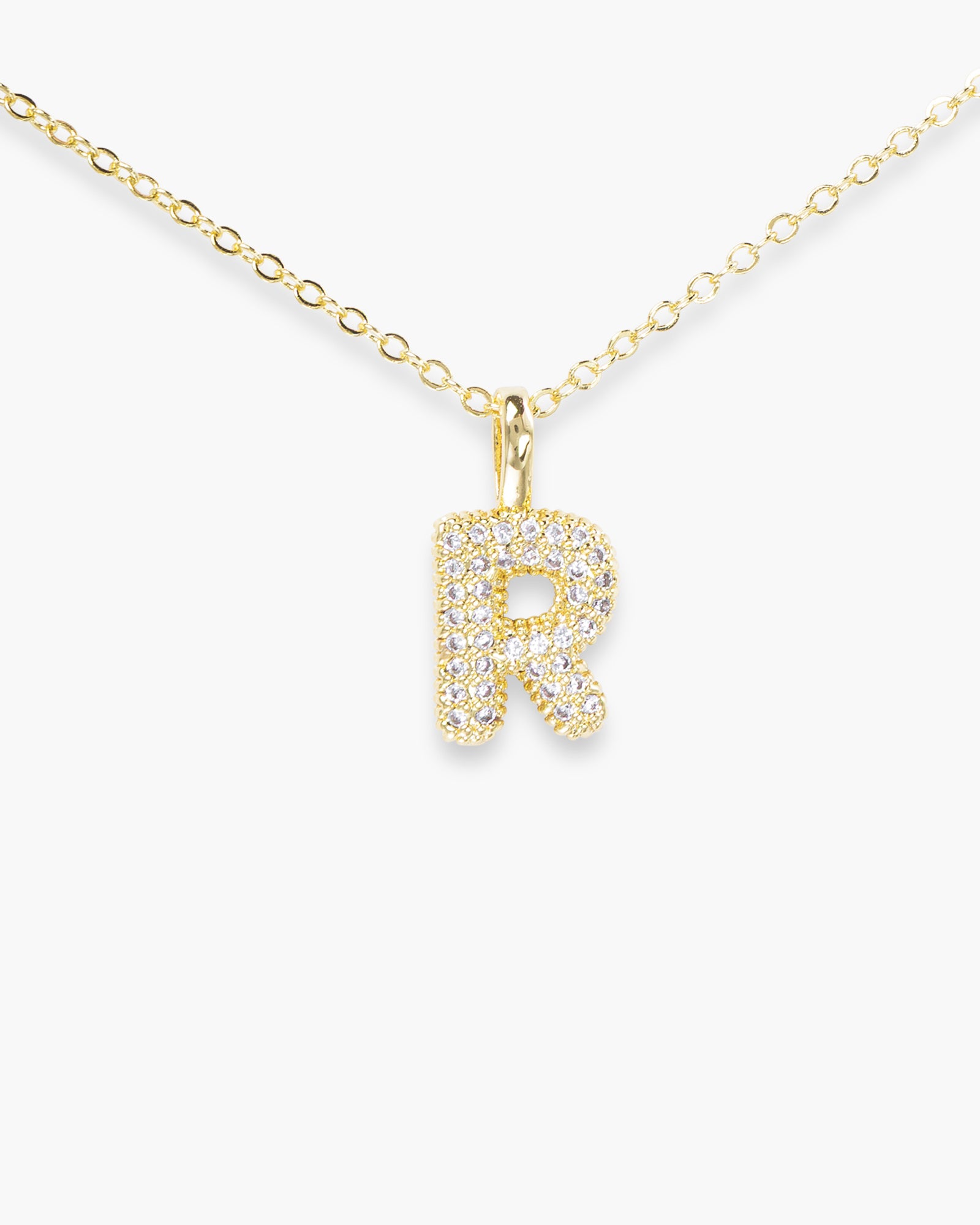 CZ Large Initial Necklace