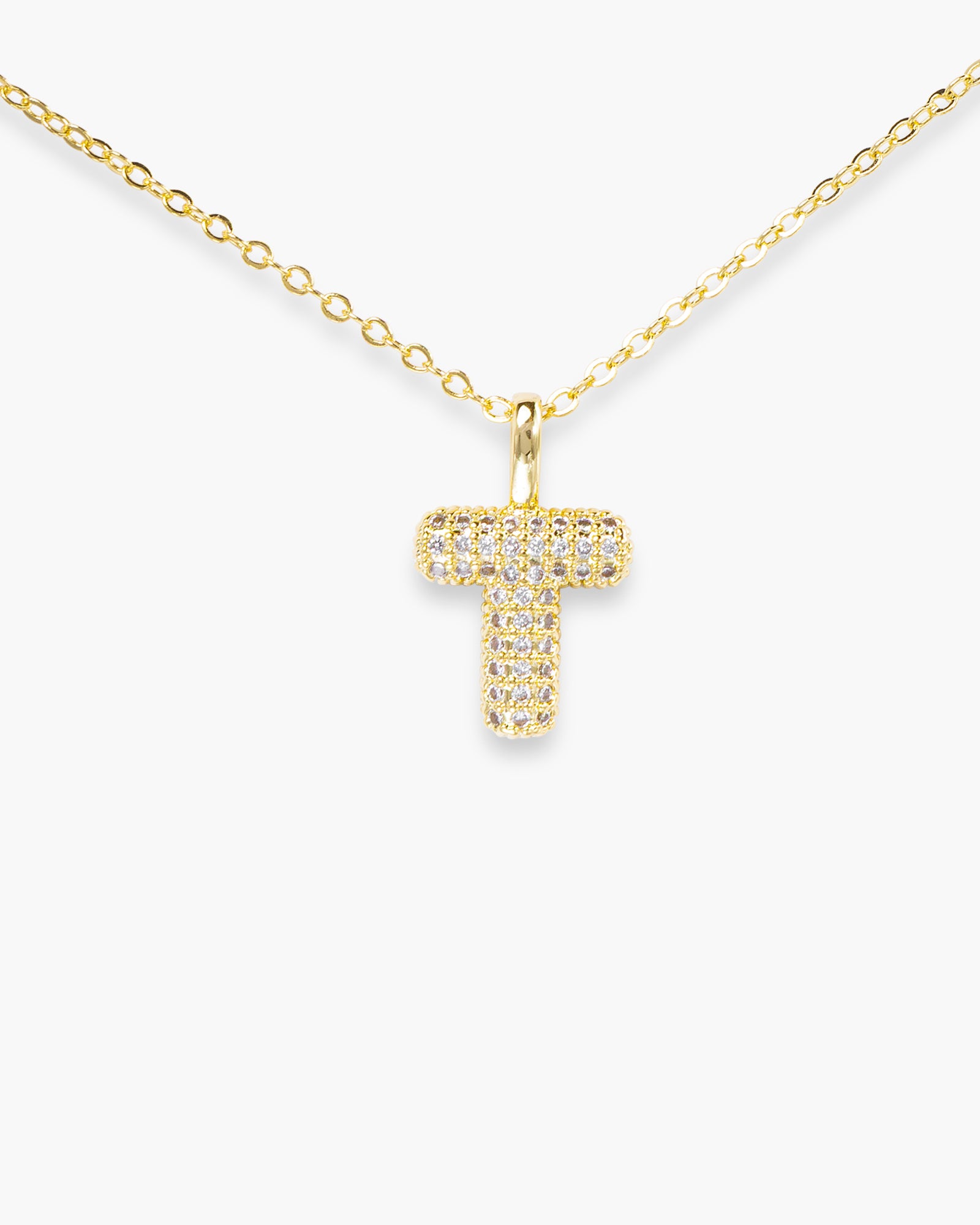 CZ Large Initial Necklace