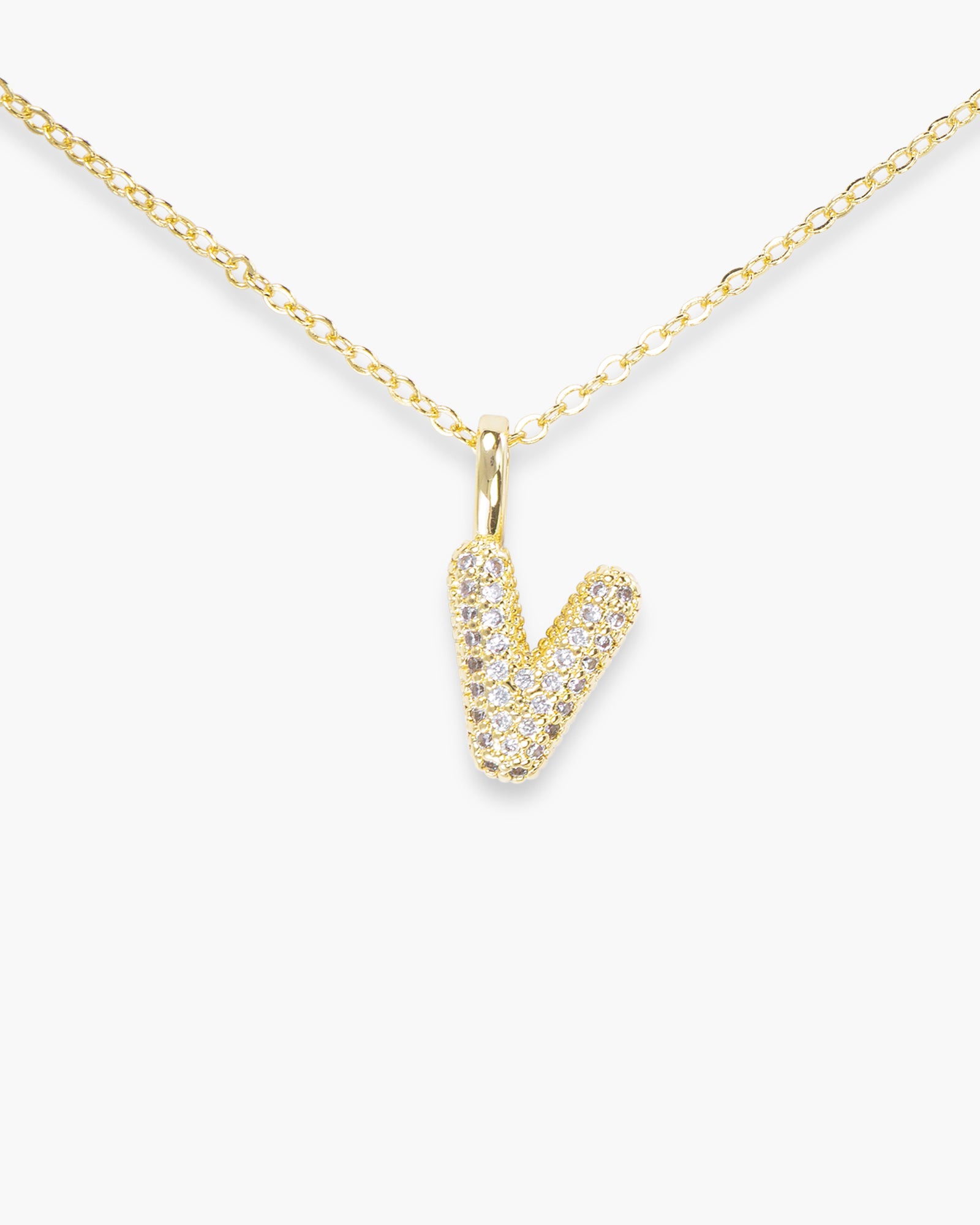 CZ Large Initial Necklace