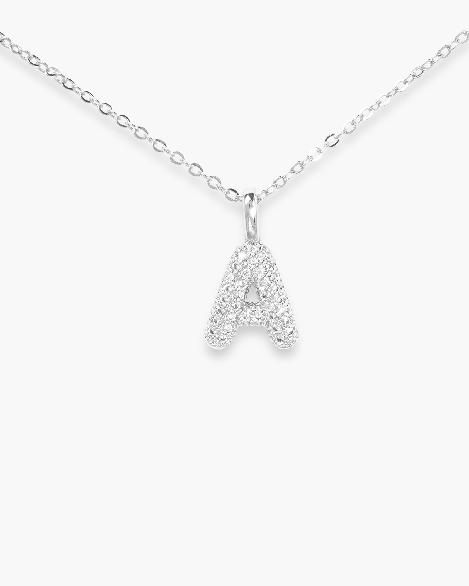 CZ Large Initial Necklace