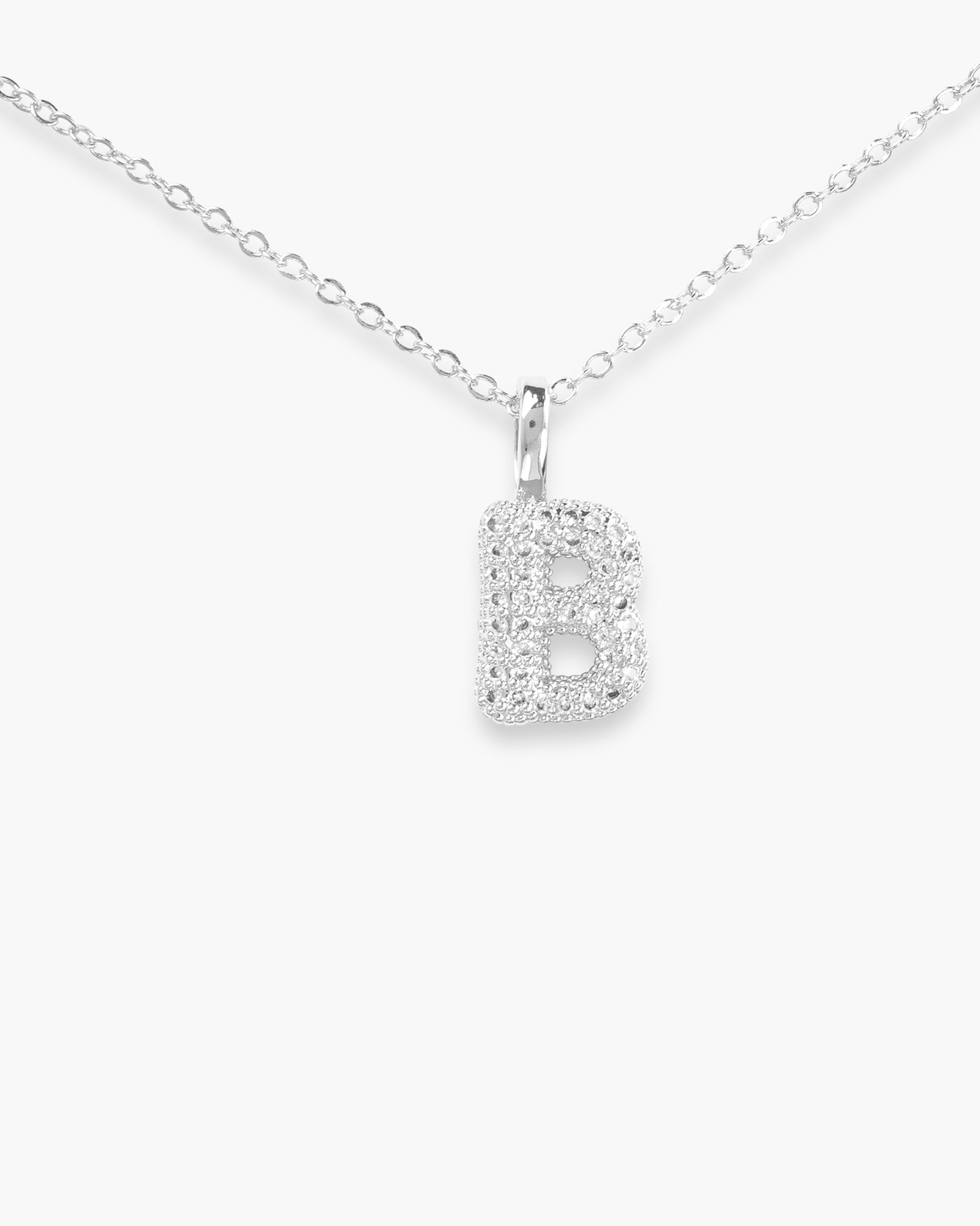 CZ Large Initial Necklace