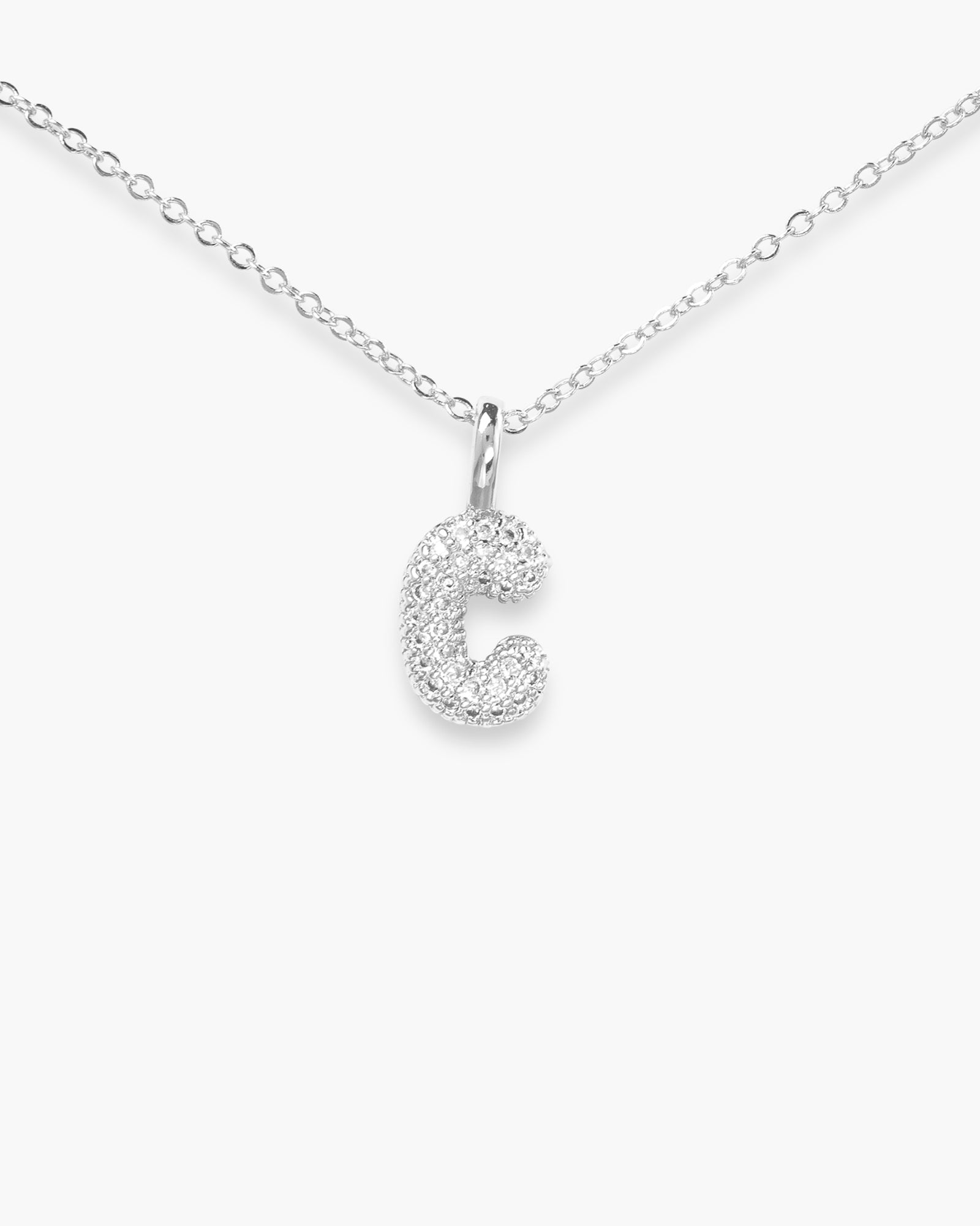 CZ Large Initial Necklace