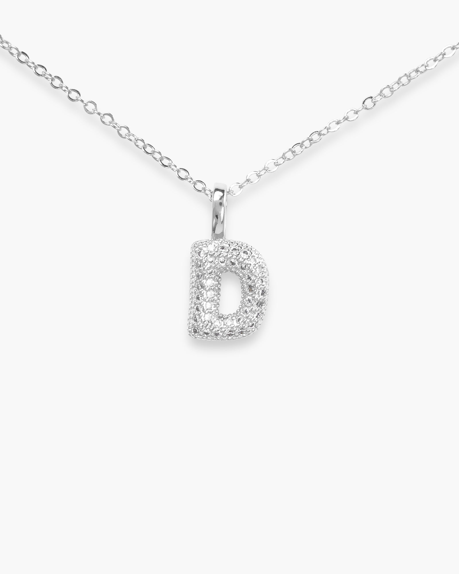 CZ Large Initial Necklace